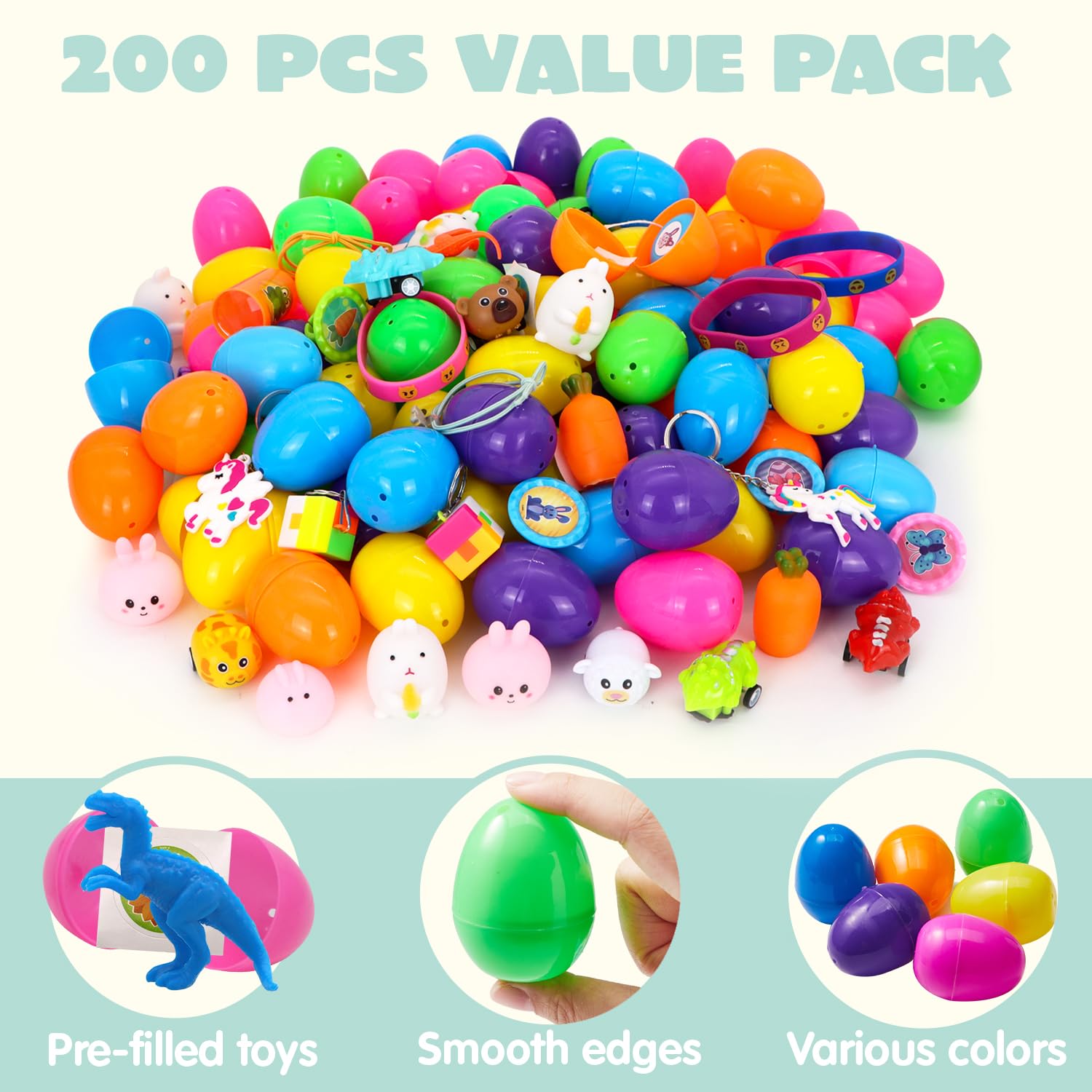 Foto 4 pulgar | Huevos De Pascua Precargados Joyin, 200 Unidades, Con Juguetes Y Pegatinas - Venta Internacional.