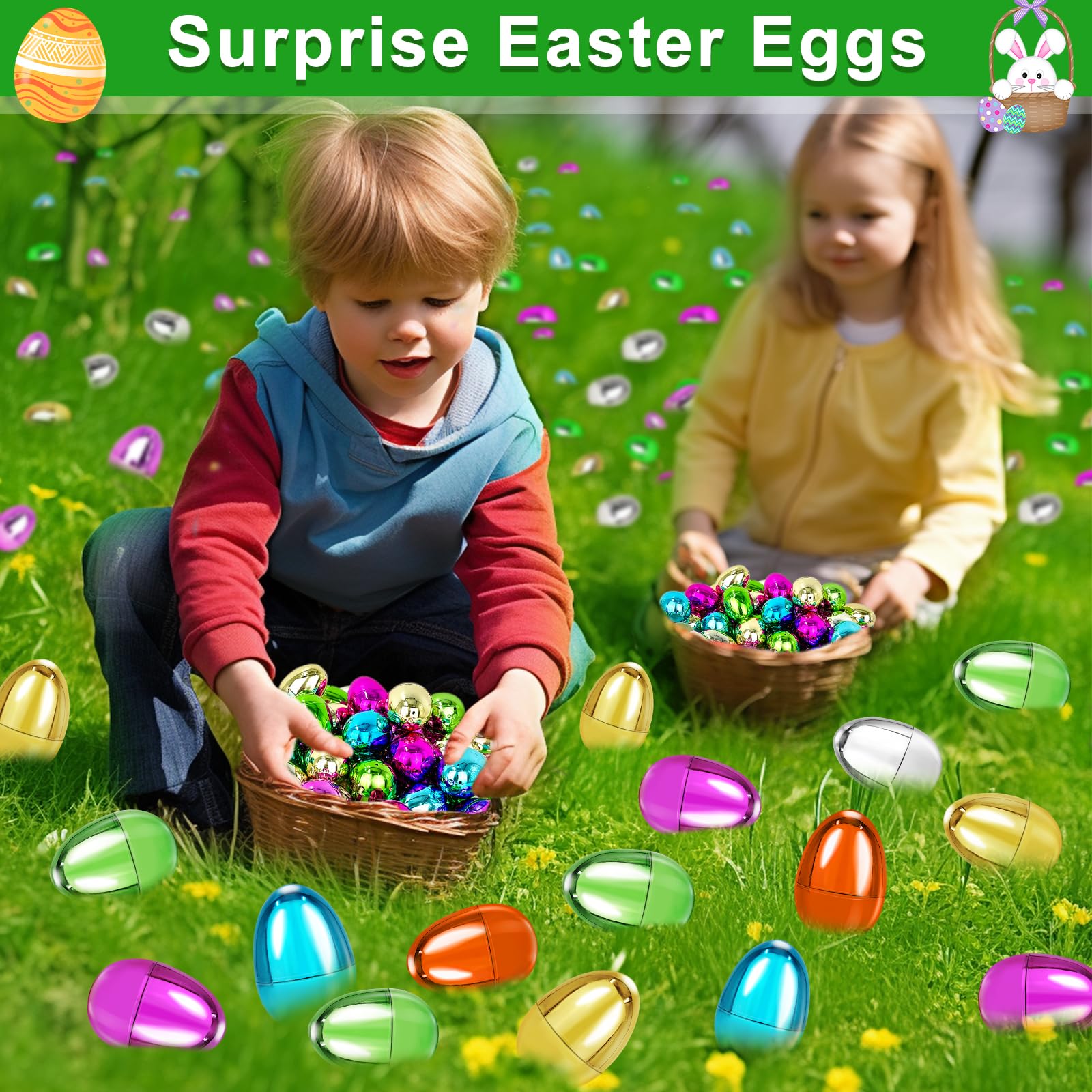 Foto 5 | Huevos De Pascua Turnmeon Metallic, 3,15 Pulgadas, Paquete De 12 Con Sorpresa - Venta Internacional.
