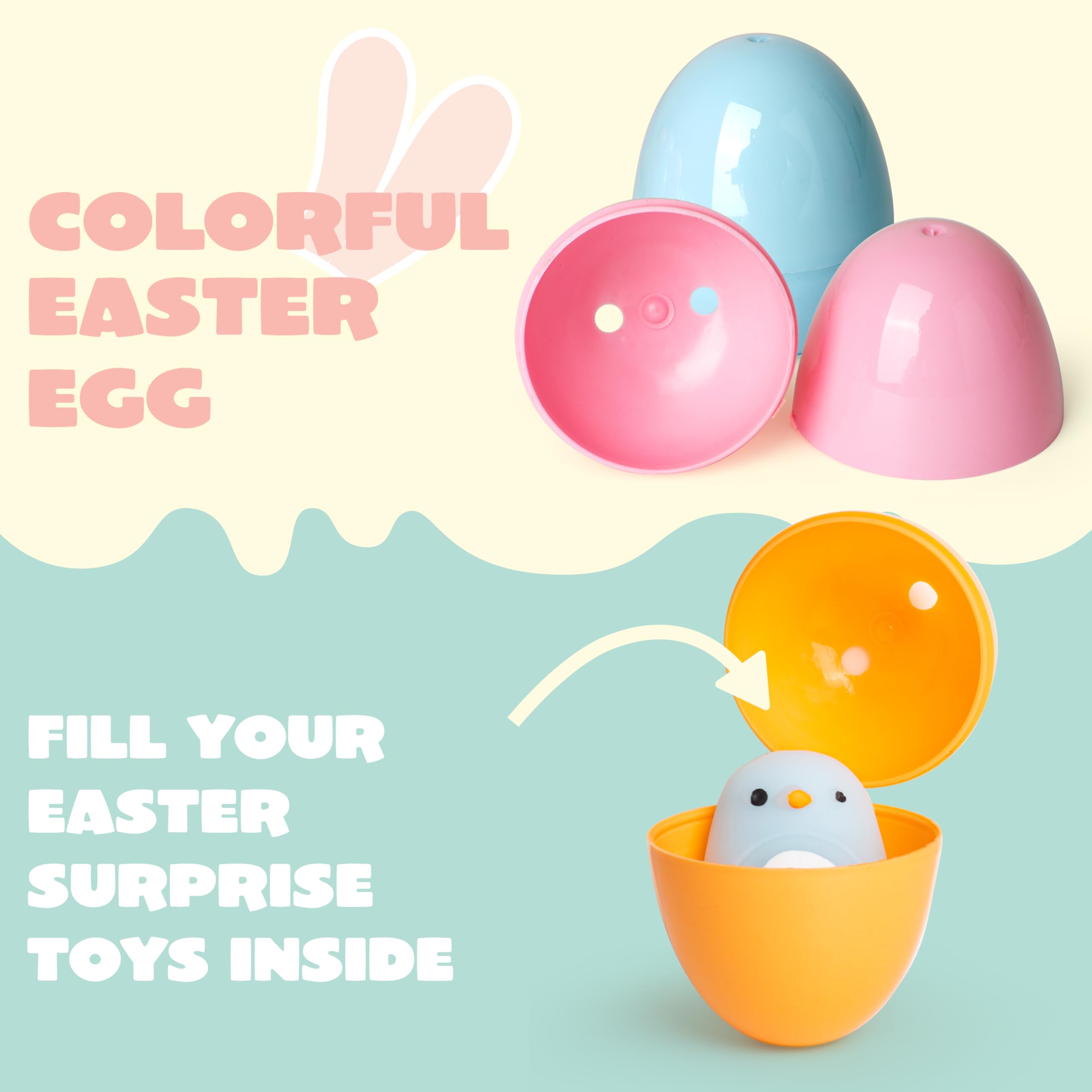 Foto 3 | Huevos De Pascua De Plástico Joyin, 150 Unidades, Colores Pastel, 5,8 Cm - Venta Internacional.