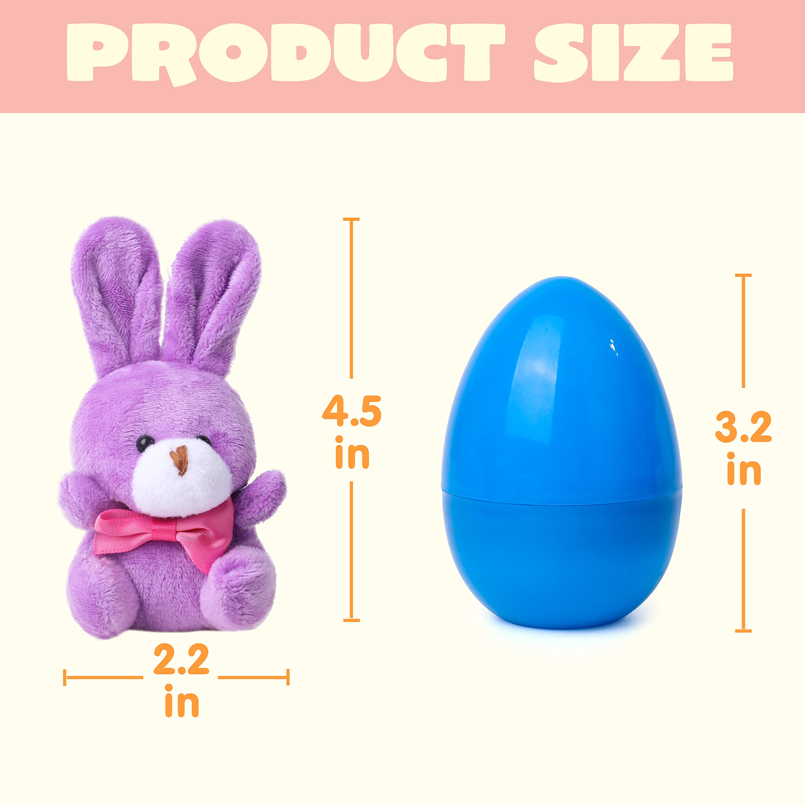 Foto 6 pulgar | Huevos De Pascua Rellenos De Peluche Joyin Con Conejitos De Peluche X24 Niños - Venta Internacional.