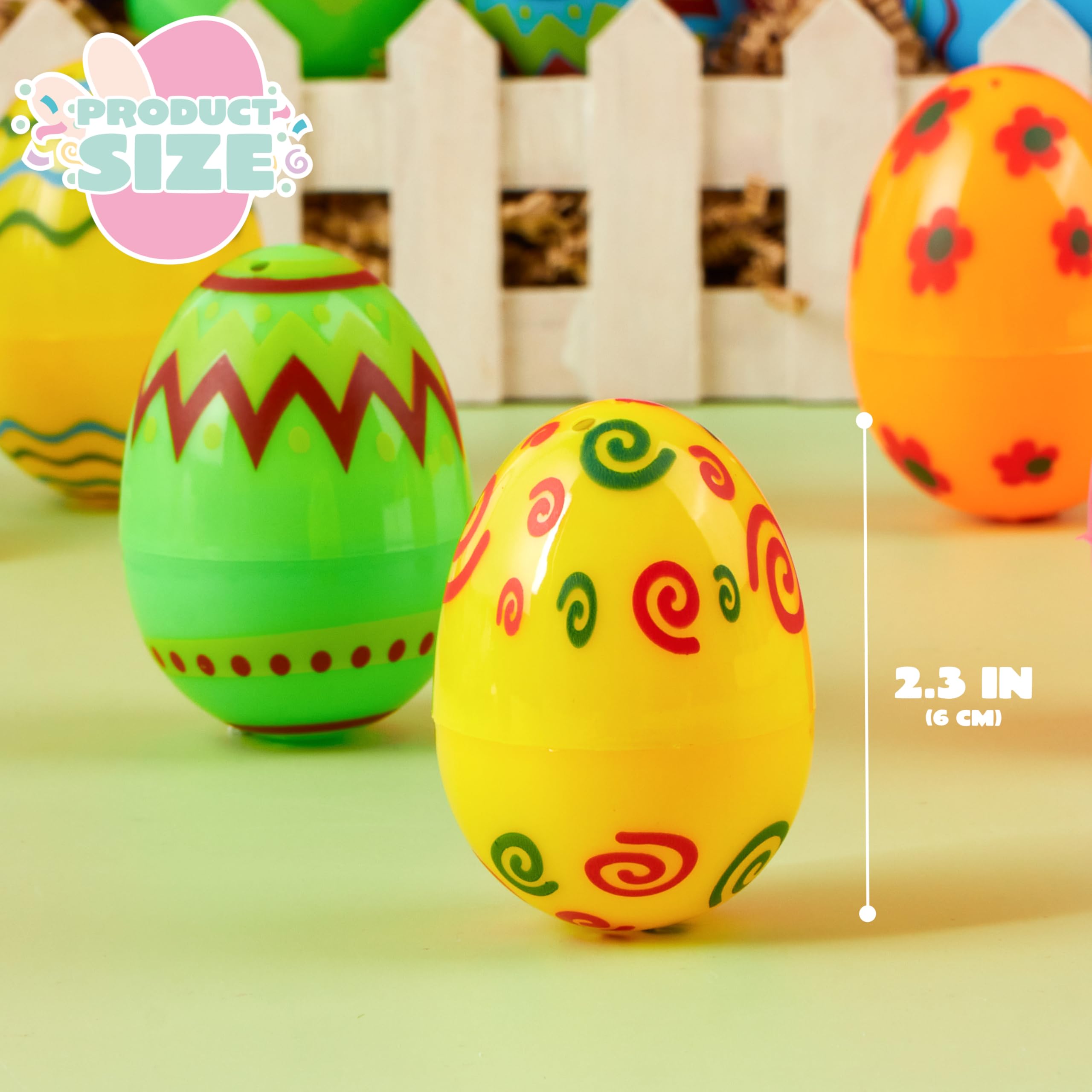 Foto 6 pulgar | Huevos De Plástico Joyin, 36 Unidades, 6 Cm, Rellenables Con Estampado De 2.3 Pulgadas - Venta Internacional.