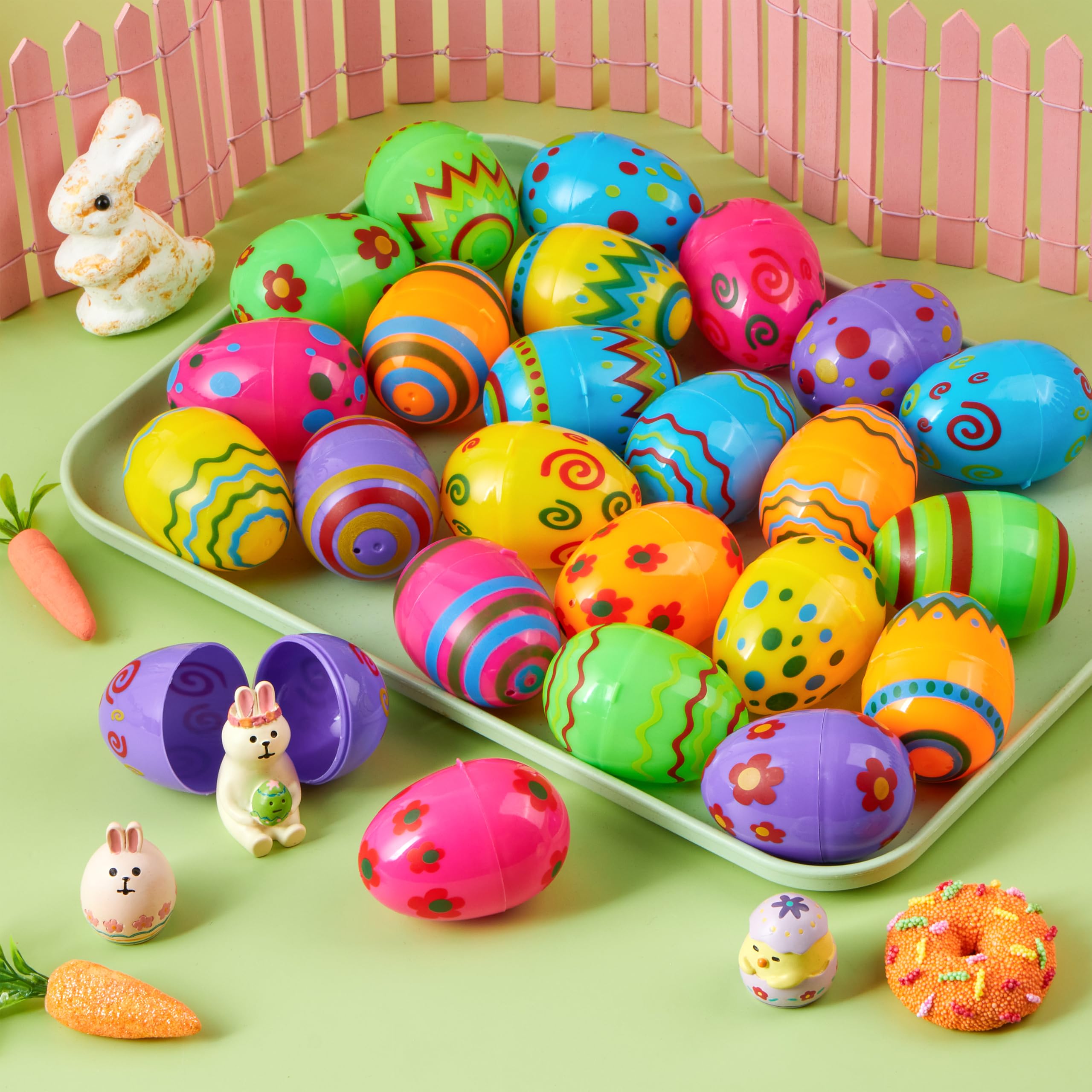 Foto 7 pulgar | Huevos De Plástico Joyin, 36 Unidades, 6 Cm, Rellenables Con Estampado De 2.3 Pulgadas - Venta Internacional.