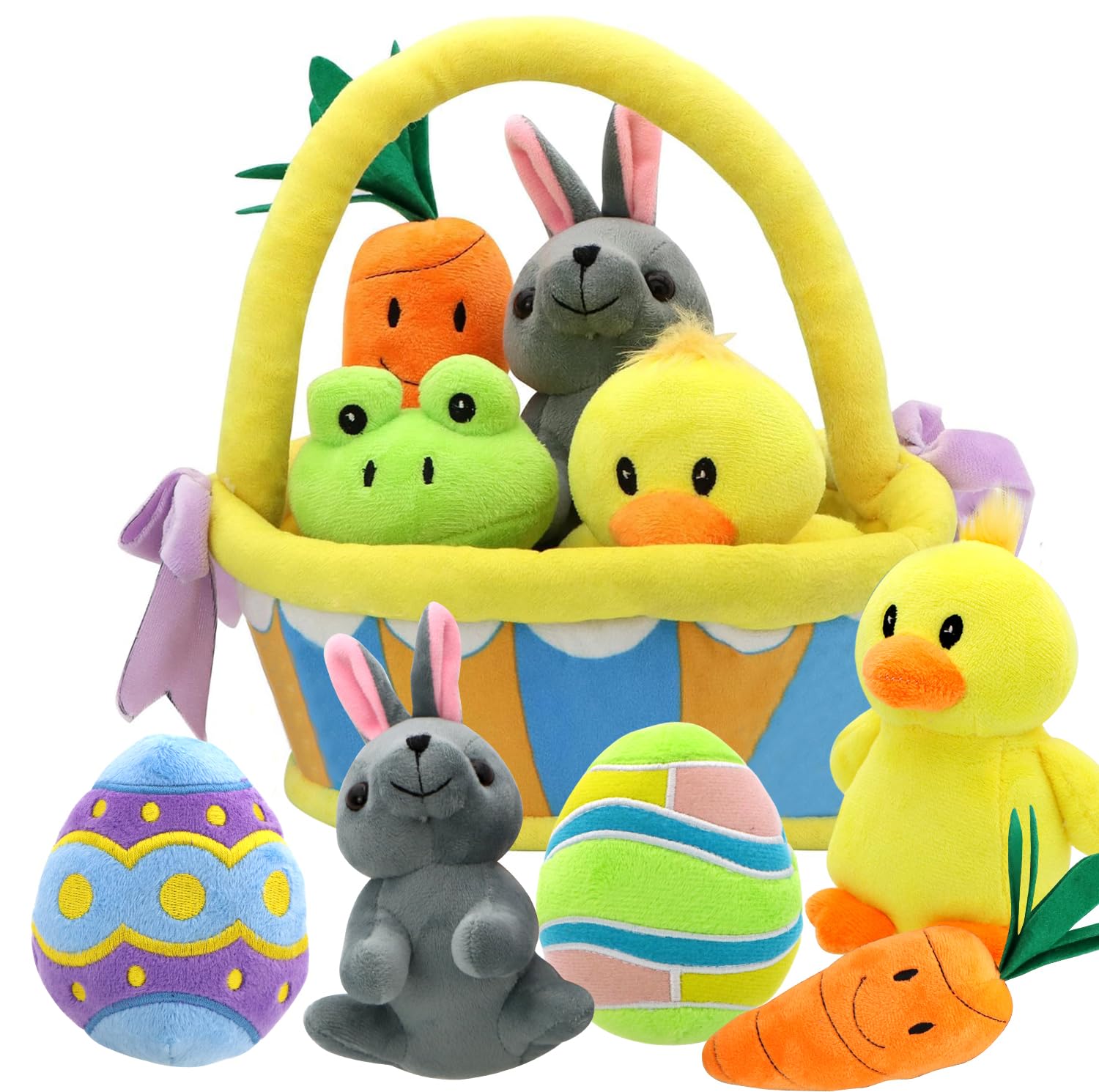 Cesta De Peluche De Pascua Joyin, 7 Unidades, Estilo Original Para Niños - Venta Internacional.