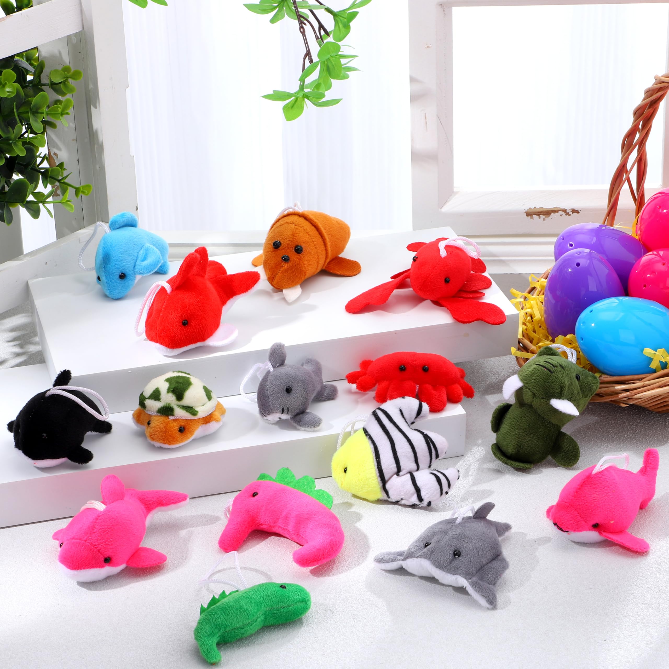 Foto 7 pulgar | Juego De Huevos De Pascua Joyin Prerellenos Con Peluche De Animales Marinos, 24 Unidades - Venta Internacional.