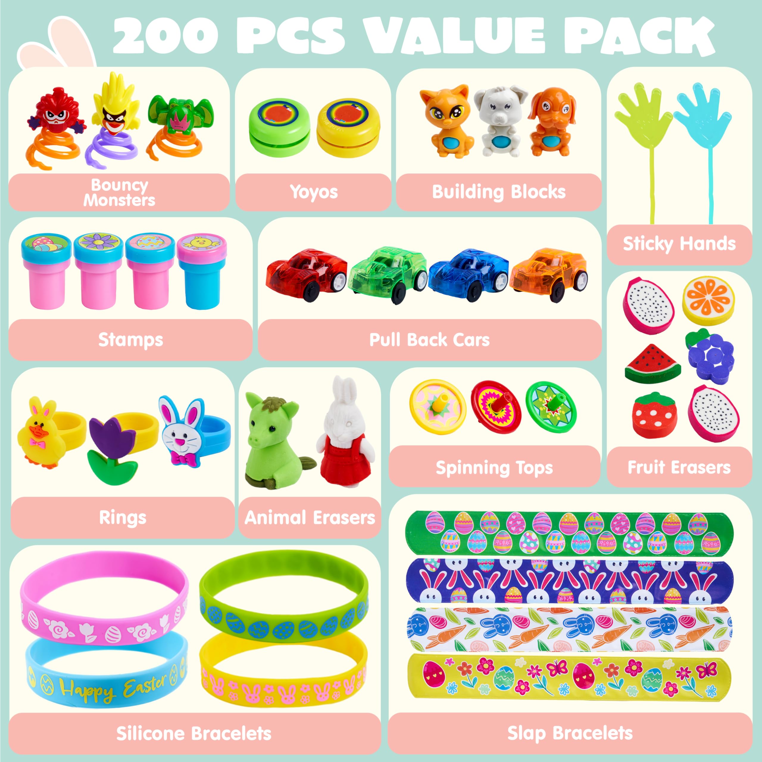Foto 3 pulgar | Huevos De Pascua Precargados Joyin, 200 Unidades, Con Varios Juguetes Y Pegatinas - Venta Internacional.