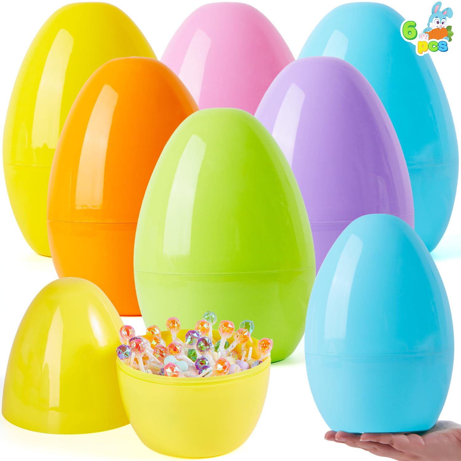 Foto 2 pulgar | Huevos De Pascua Gigantes Joyin 10, De Plástico Pastel, 6 Unidades - Venta Internacional.