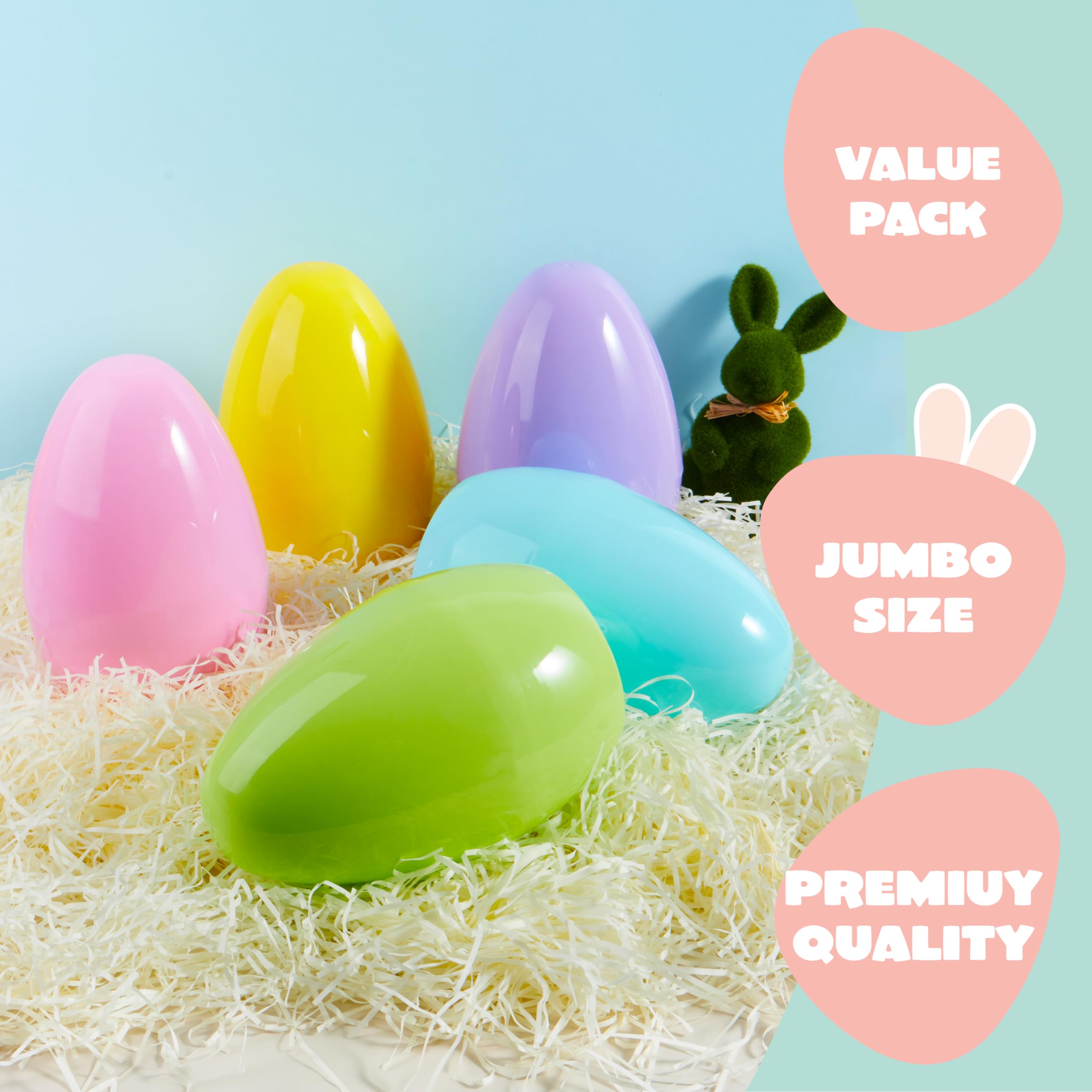 Foto 4 pulgar | Huevos De Pascua Gigantes Joyin 10, De Plástico Pastel, 6 Unidades - Venta Internacional.