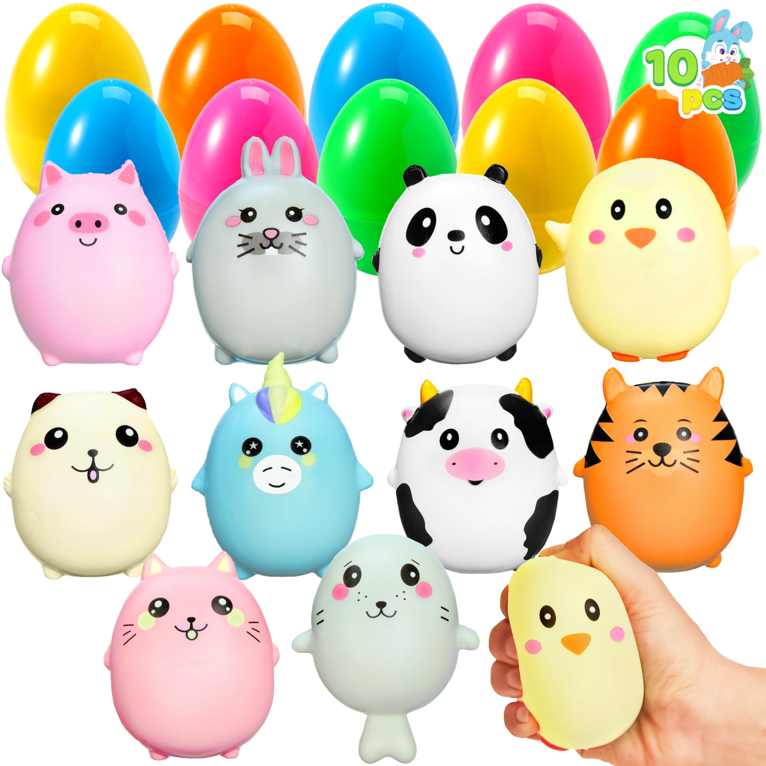 Foto 2 pulgar | Huevos De Pascua Rellenos Con Bonitos Animales De Peluche, 10 Unidades Joyin - Venta Internacional.