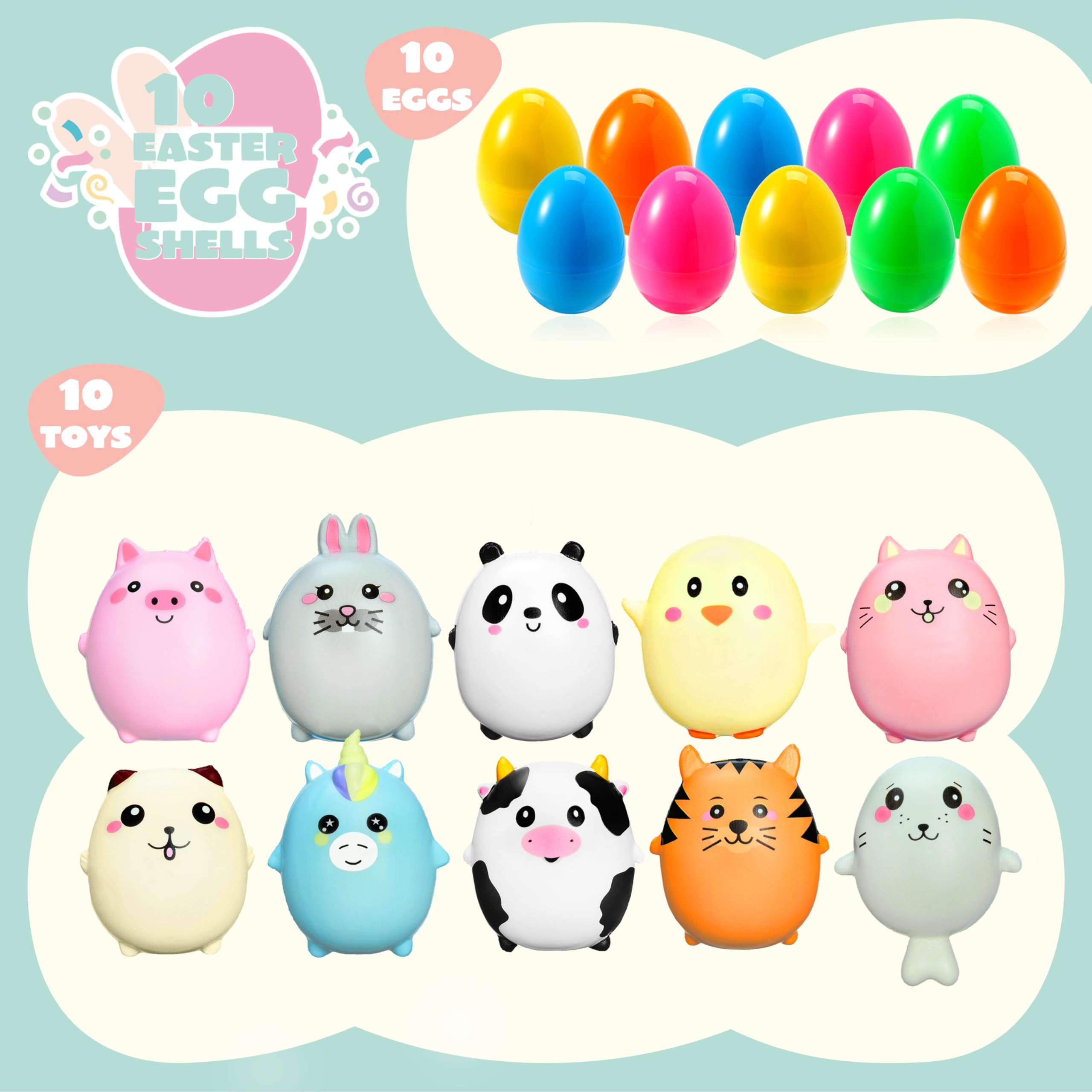 Foto 4 pulgar | Huevos De Pascua Rellenos Con Bonitos Animales De Peluche, 10 Unidades Joyin - Venta Internacional.