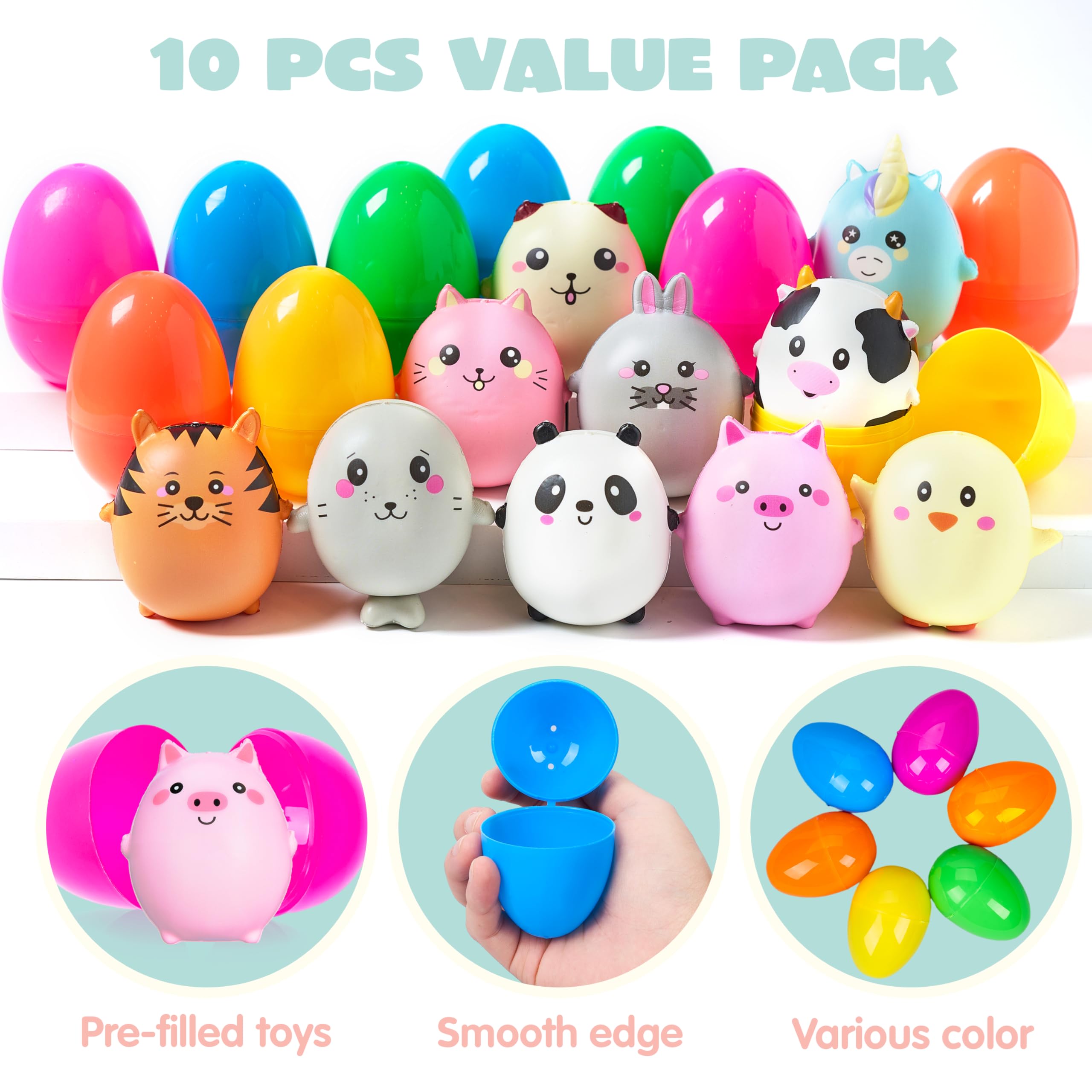 Foto 6 pulgar | Huevos De Pascua Rellenos Con Bonitos Animales De Peluche, 10 Unidades Joyin - Venta Internacional.