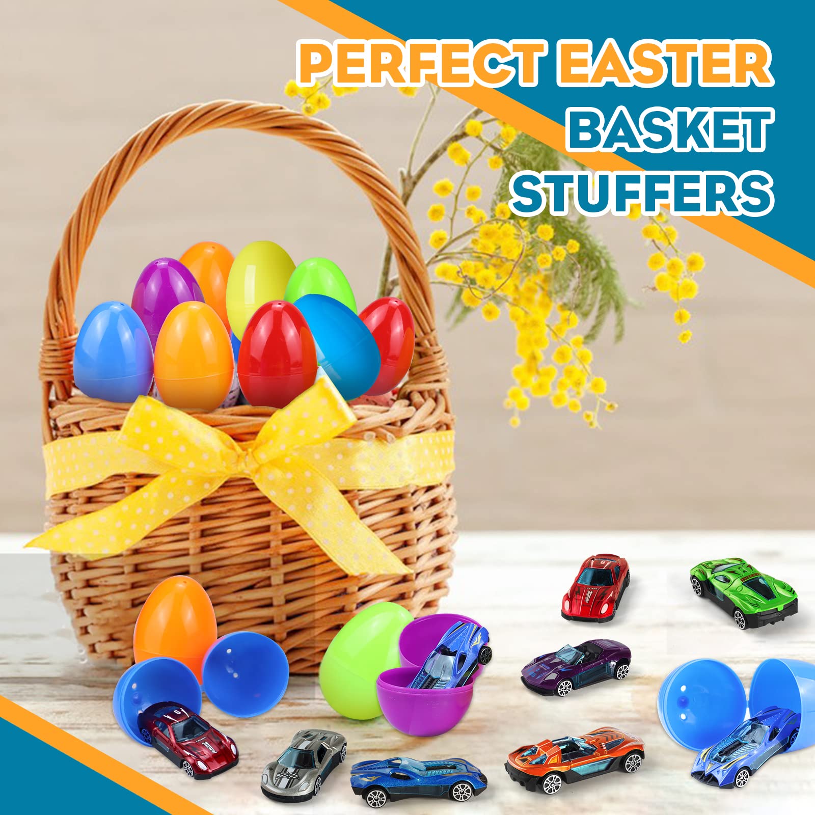 Foto 8 pulgar | Huevos De Pascua Letapapa Con Coches Fundidos A Presión Para Niños Y Niños, Paquete De 12 - Venta Internacional.