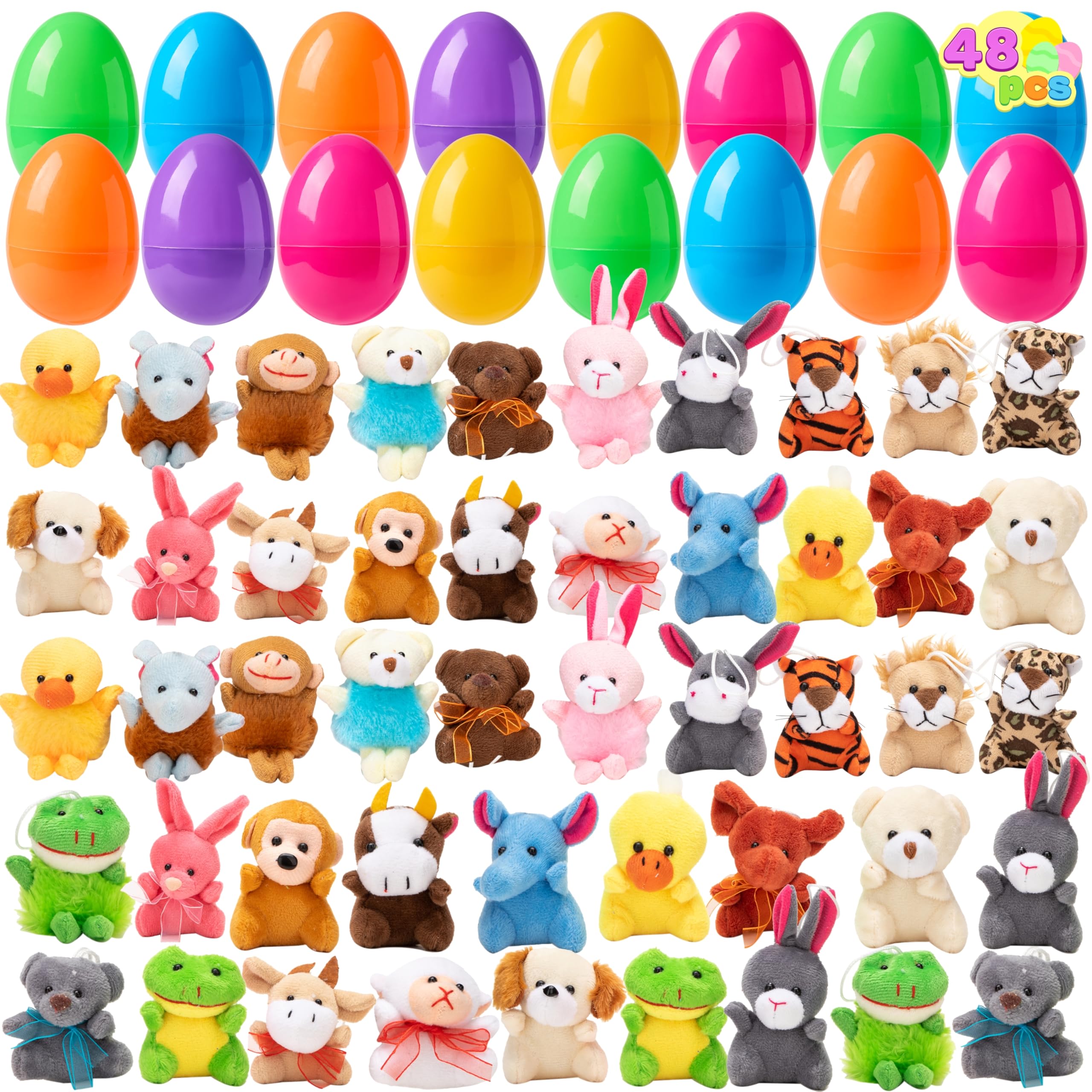 Foto 2 pulgar | Huevos De Pascua Rellenos Con Juguetes De Animales De Peluche, 48 Piezas Joyin - Venta Internacional.