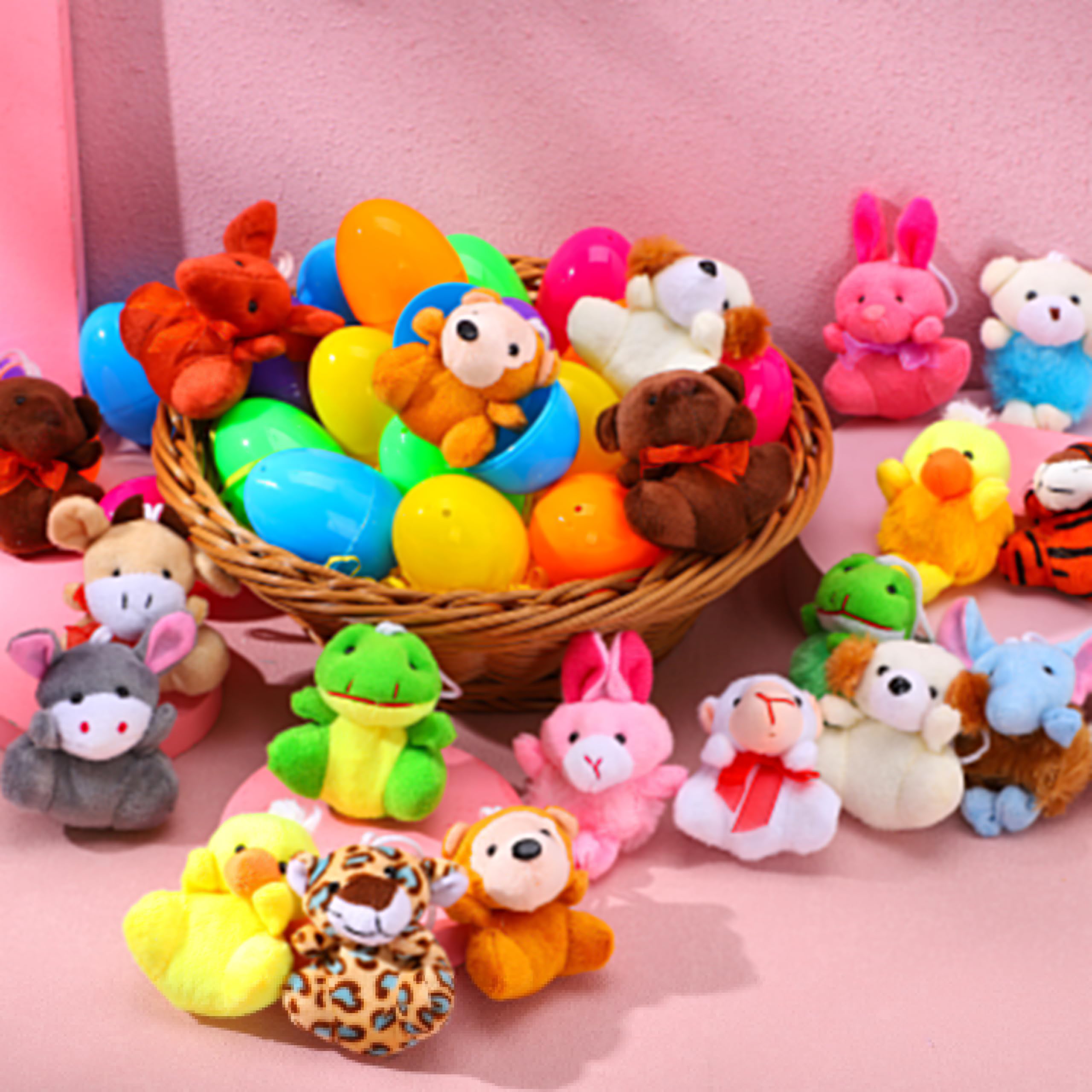 Foto 2 | Huevos De Pascua Rellenos Con Juguetes De Animales De Peluche, 48 Piezas Joyin - Venta Internacional.