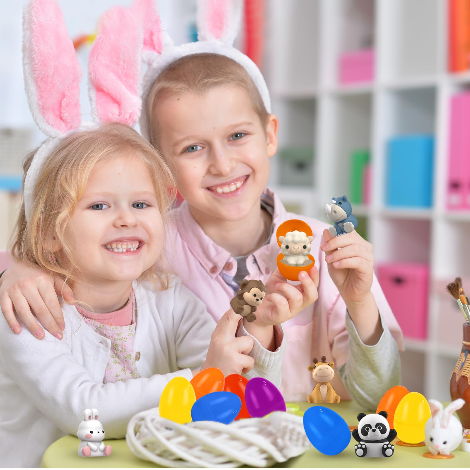 Foto 7 | Huevos De Pascua Rellenos De Letapapa Con Marionetas De Animales De Safari X12 - Venta Internacional.