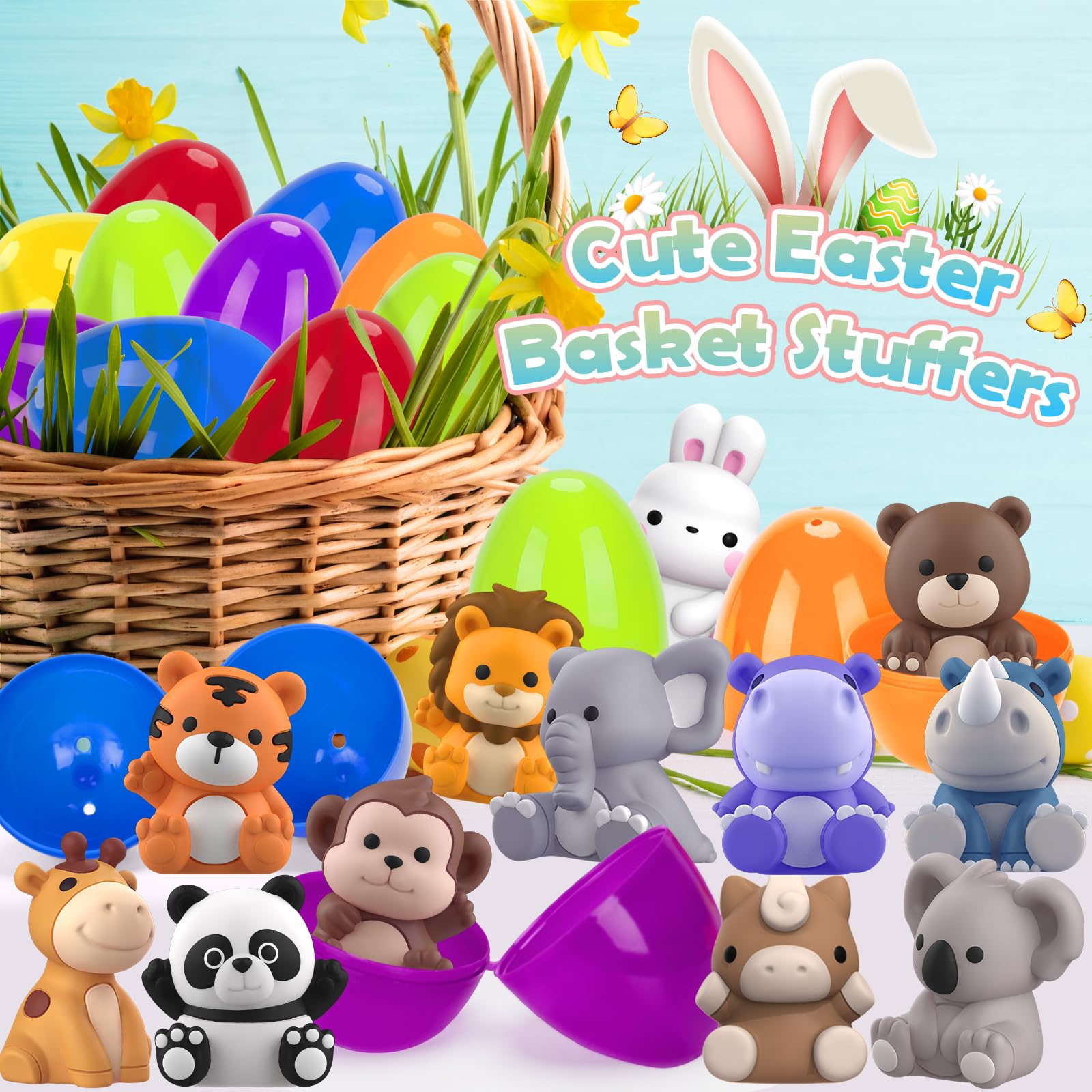 Foto 5 pulgar | Huevos De Pascua Con Marionetas De Animales Para Niños, Paquete De 12 - Venta Internacional.