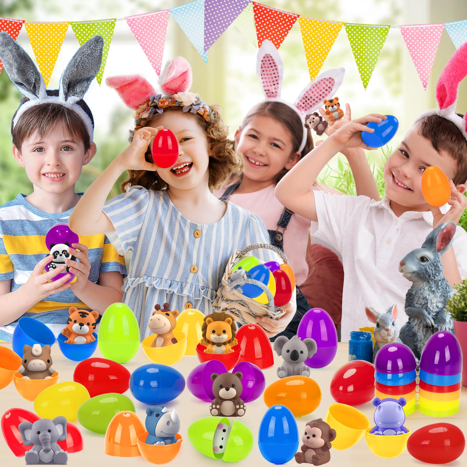 Foto 8 pulgar | Huevos De Pascua Con Marionetas De Animales Para Niños, Paquete De 12 - Venta Internacional.