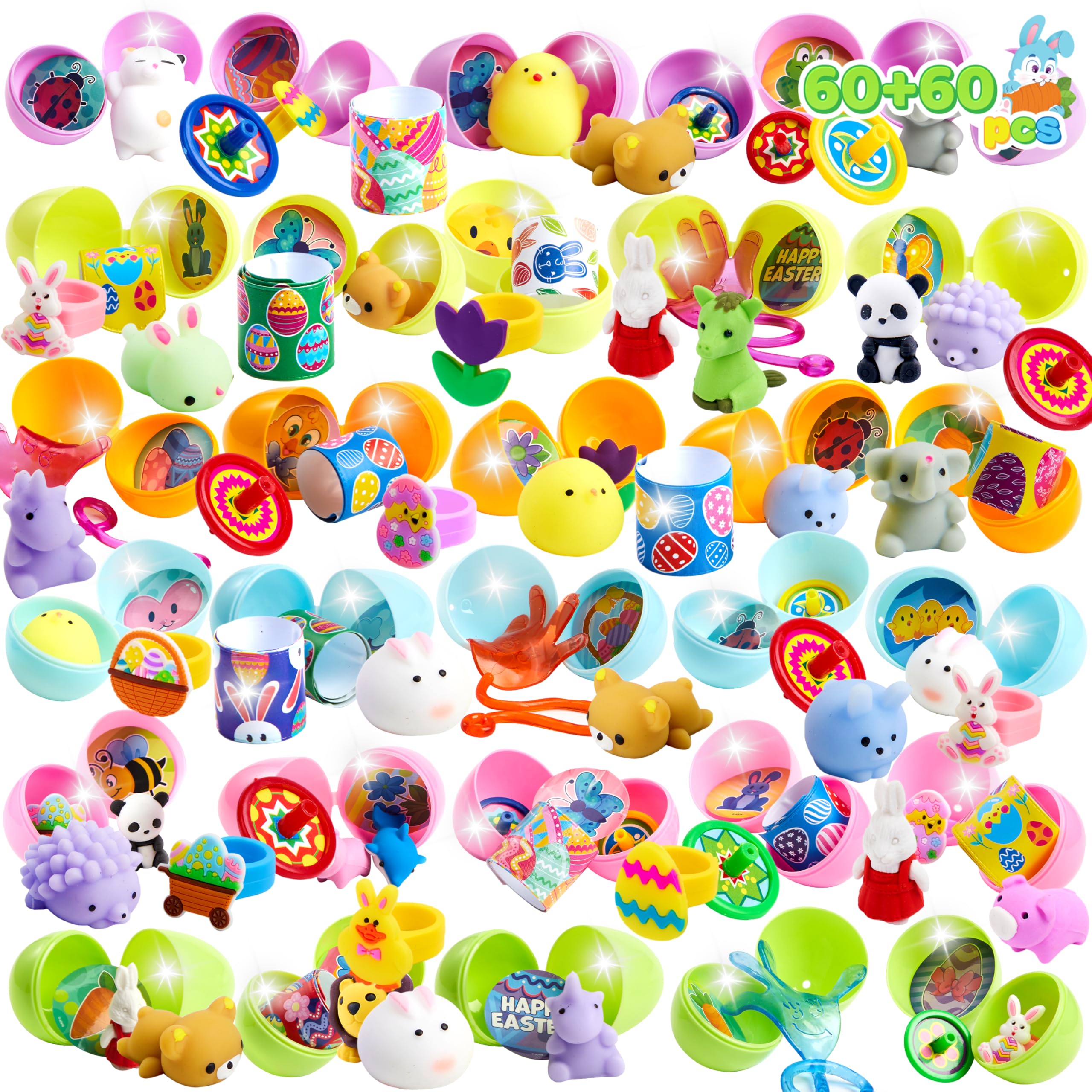 Foto 2 pulgar | Huevos De Pascua Precargados Joyin, 60 Unidades, Con Varios Juguetes - Venta Internacional.
