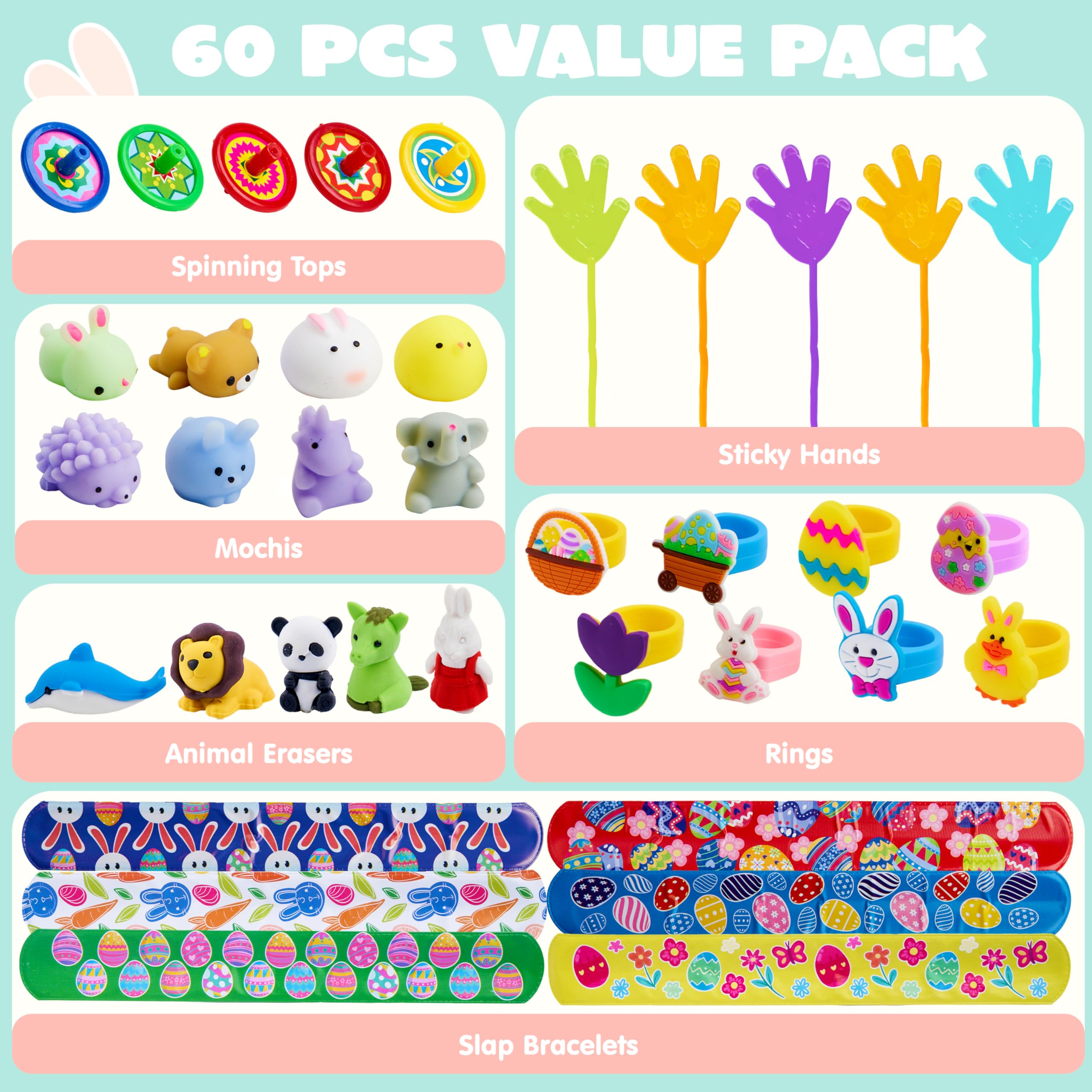 Foto 3 pulgar | Huevos De Pascua Precargados Joyin, 60 Unidades, Con Varios Juguetes - Venta Internacional.