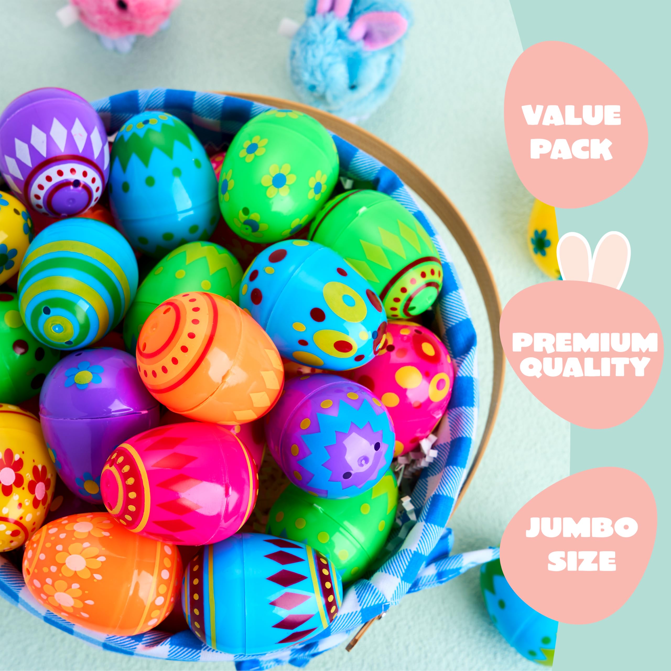 Foto 3 | Huevos De Pascua De Plástico Joyin, 200 Unidades, 5,8 Cm De Alto, Con 6 Colores - Venta Internacional.