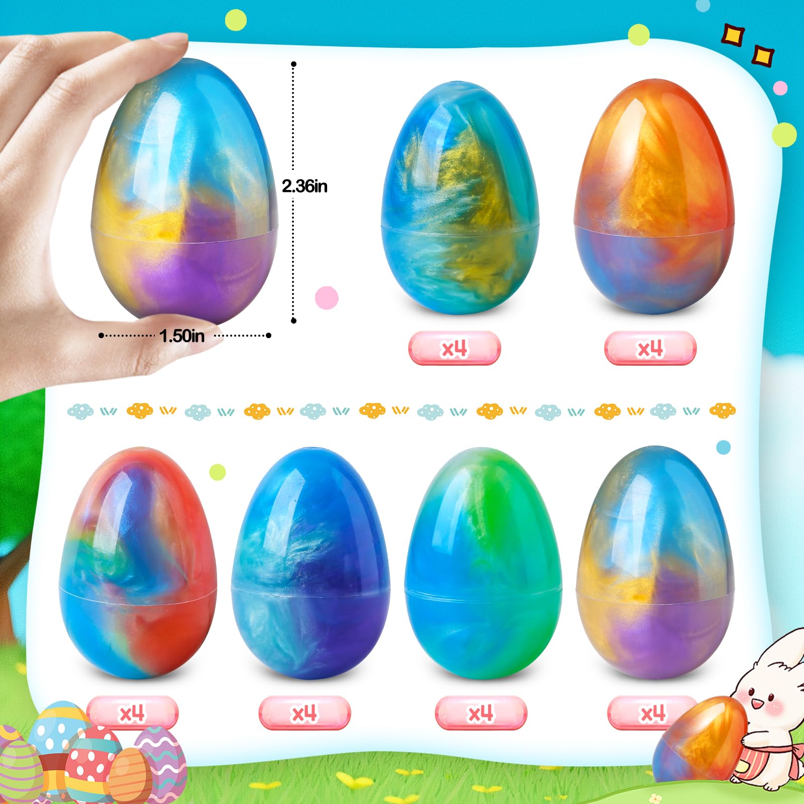 Foto 3 pulgar | Huevos De Pascua Letapapa Precargados Con Galaxy Slime, 24 Unidades - Venta Internacional.