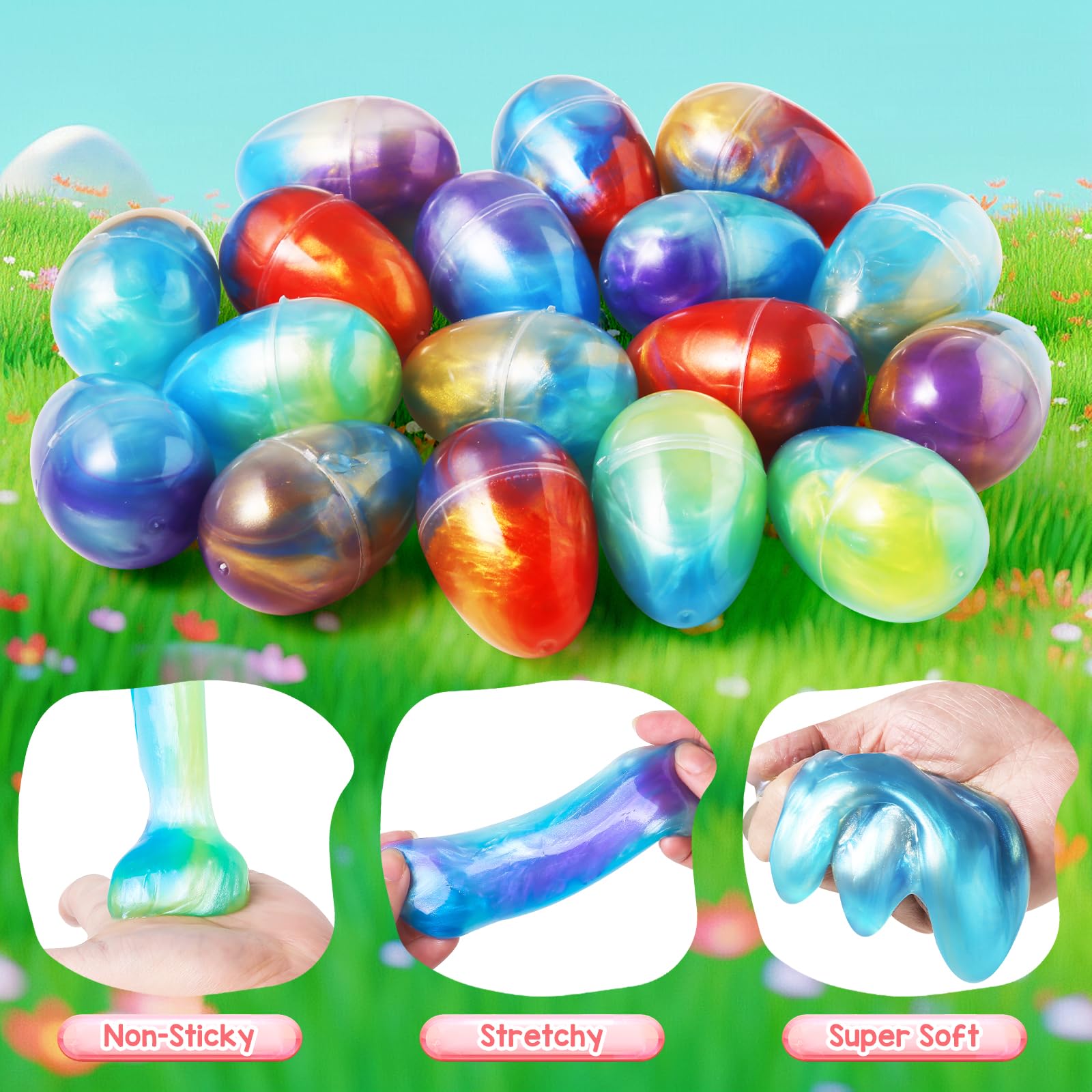 Foto 4 pulgar | Huevos De Pascua Letapapa Precargados Con Galaxy Slime, 24 Unidades - Venta Internacional.