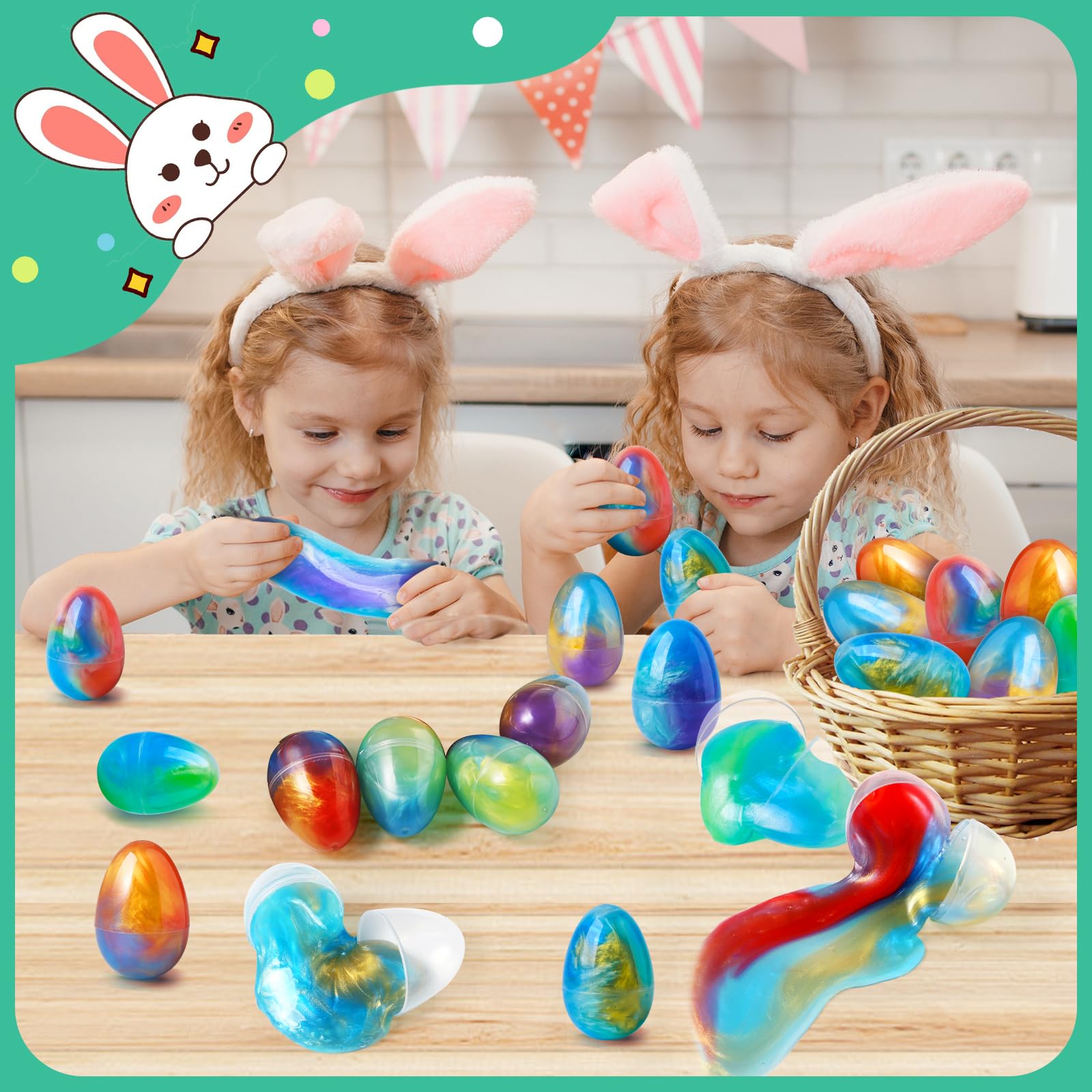 Foto 5 pulgar | Huevos De Pascua Letapapa Precargados Con Galaxy Slime, 24 Unidades - Venta Internacional.