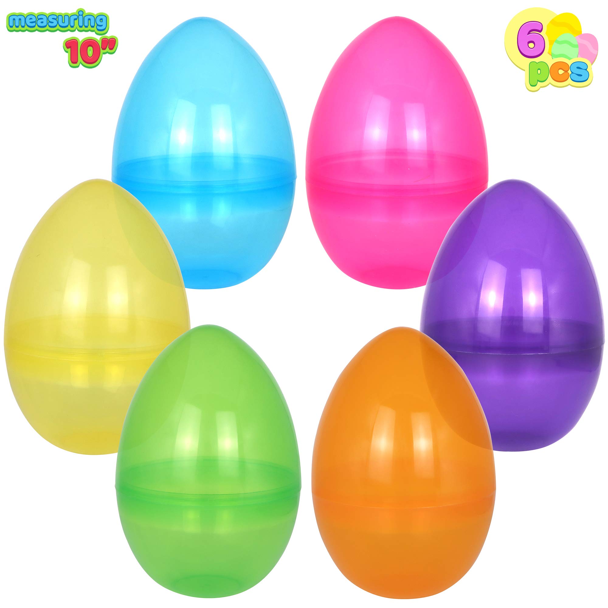 Foto 3 pulgar | Huevos De Pascua Joyin 10 Gigantes De Plástico Transparente Rellenables, 6 Unidades - Venta Internacional.