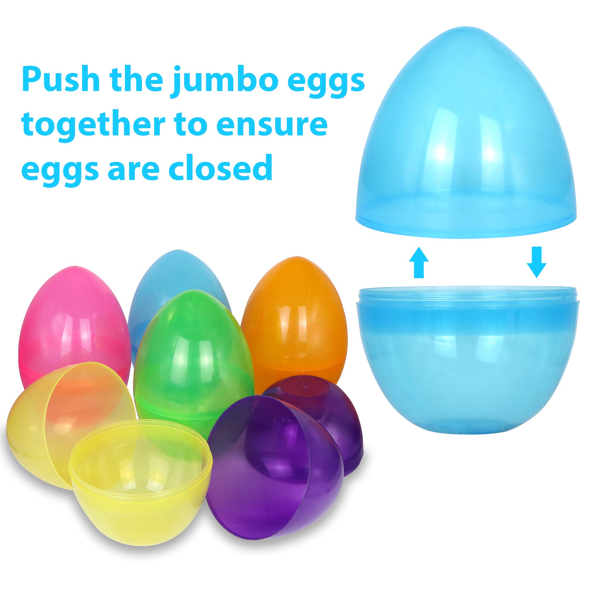 Foto 3 | Huevos De Pascua Joyin 10 Gigantes De Plástico Transparente Rellenables, 6 Unidades - Venta Internacional.