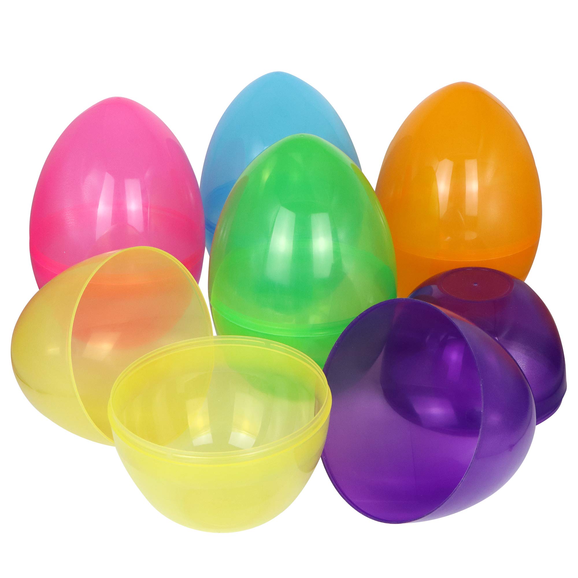 Foto 5 pulgar | Huevos De Pascua Joyin 10 Gigantes De Plástico Transparente Rellenables, 6 Unidades - Venta Internacional.