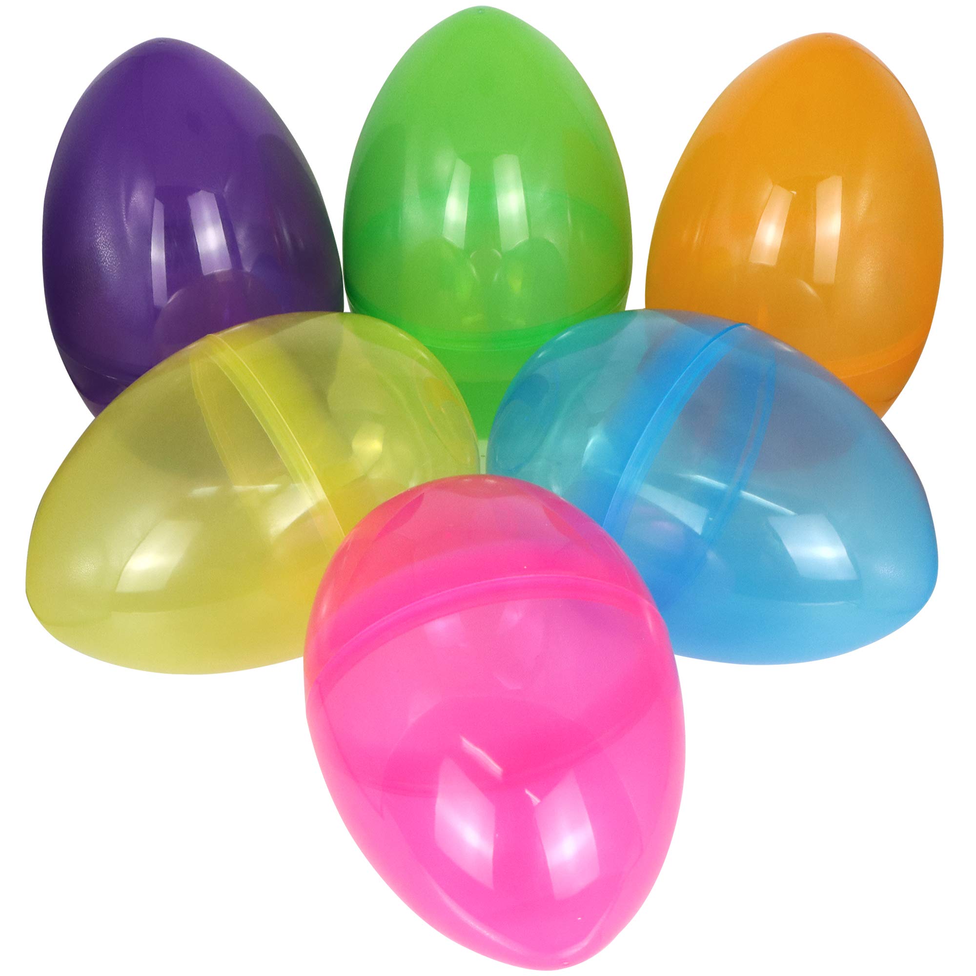 Foto 6 pulgar | Huevos De Pascua Joyin 10 Gigantes De Plástico Transparente Rellenables, 6 Unidades - Venta Internacional.