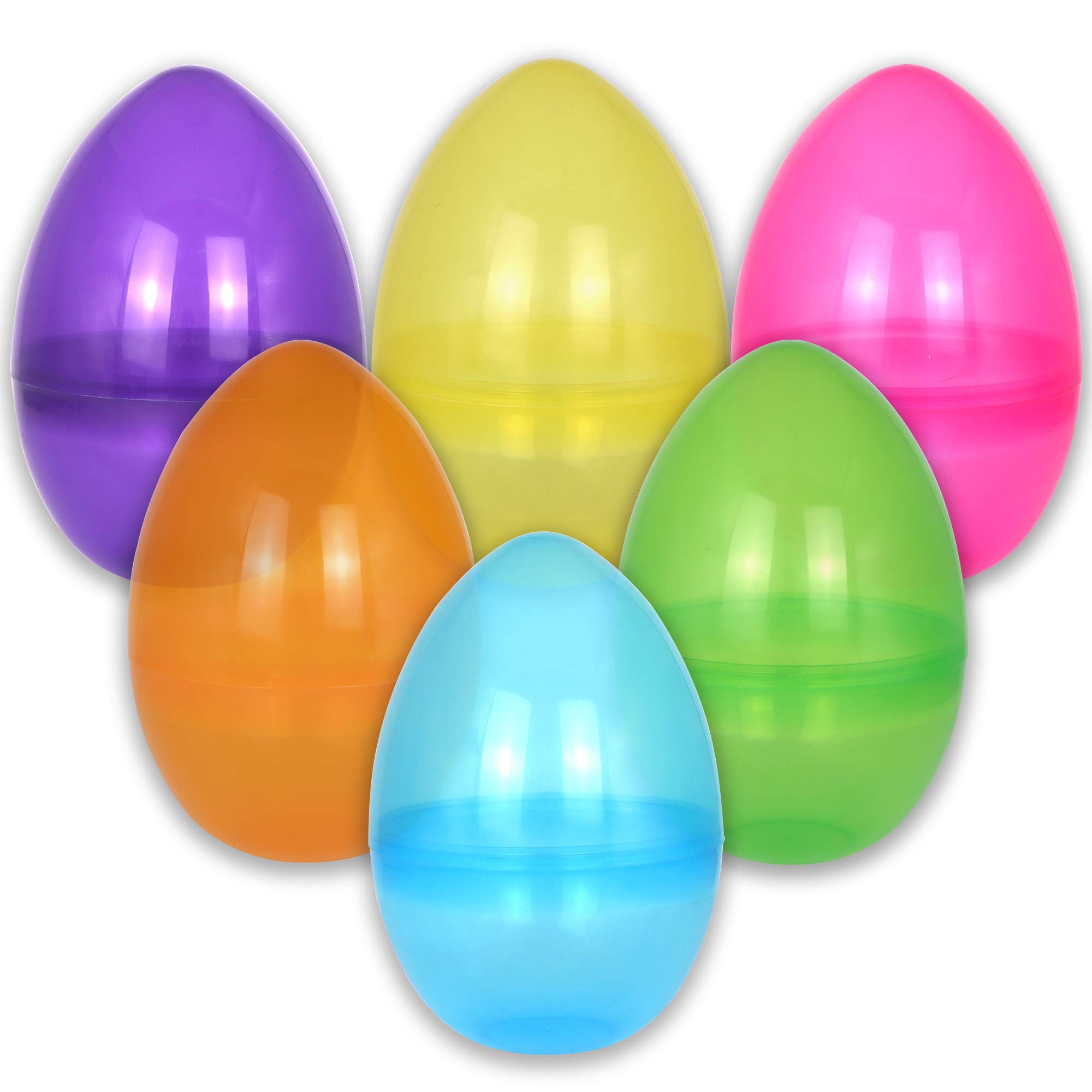 Foto 8 pulgar | Huevos De Pascua Joyin 10 Gigantes De Plástico Transparente Rellenables, 6 Unidades - Venta Internacional.