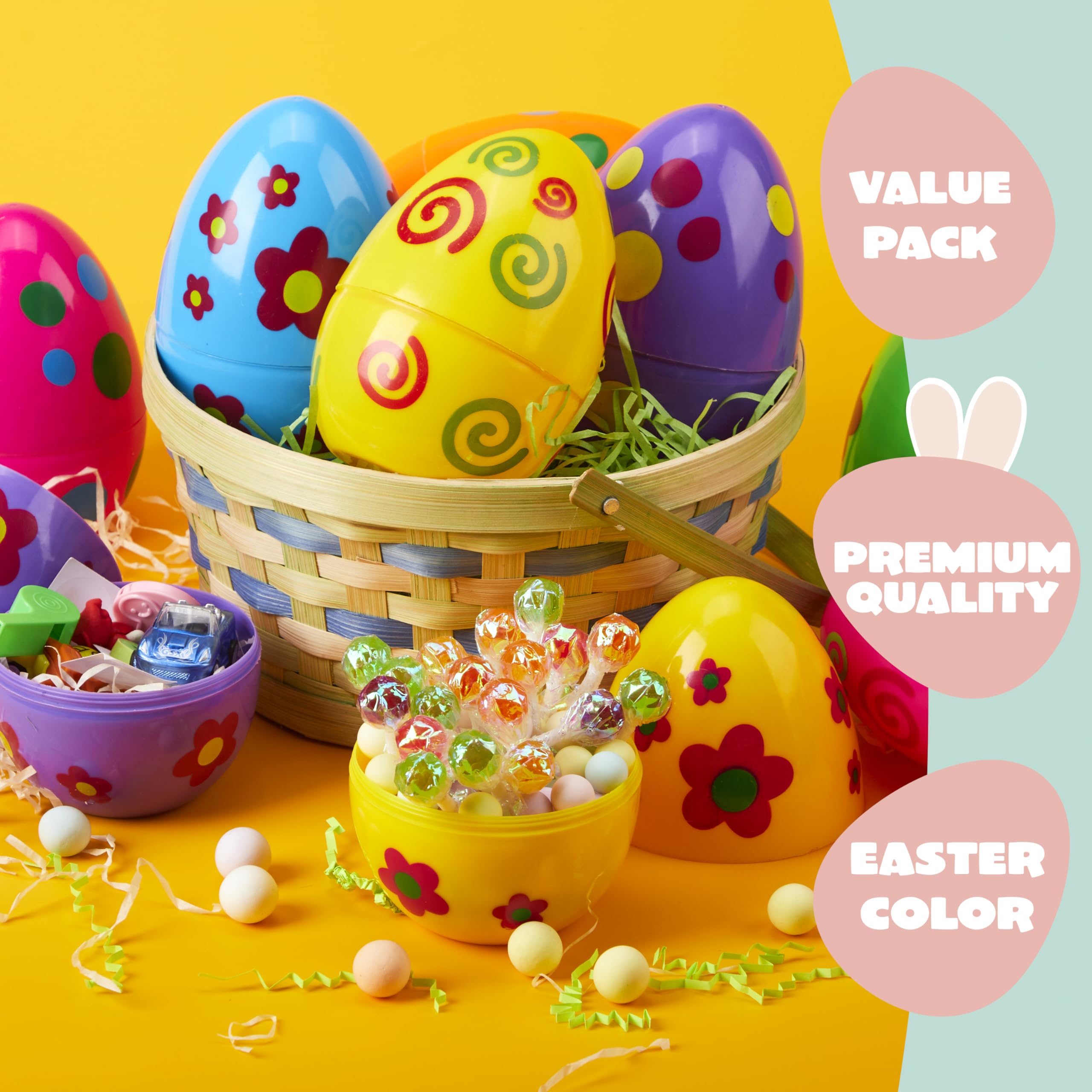 Foto 4 pulgar | Huevos De Pascua Con Estampado Joyin De Plástico Gigante De 6 Pulgadas, 12 Unidades - Venta Internacional.