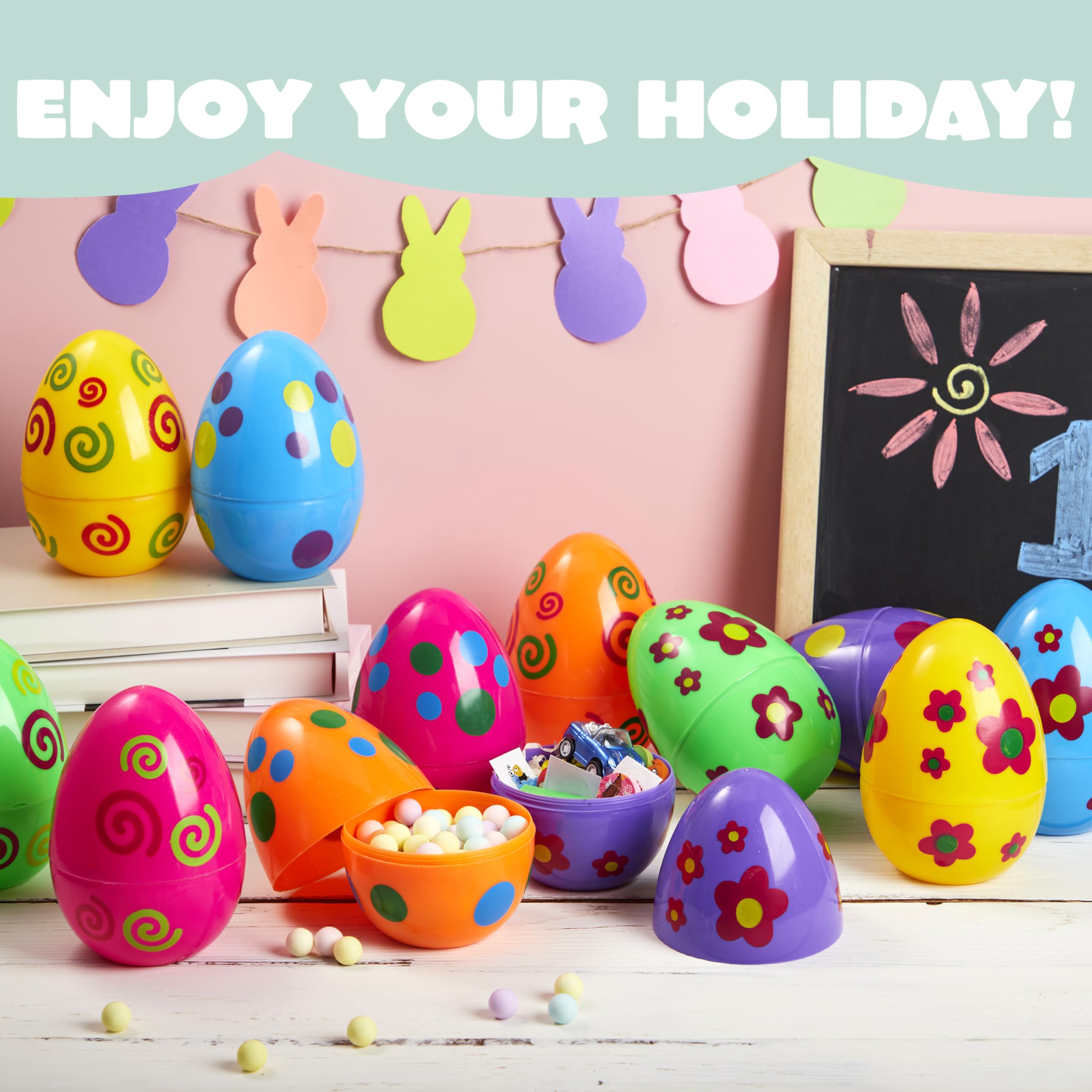 Foto 7 pulgar | Huevos De Pascua Con Estampado Joyin De Plástico Gigante De 6 Pulgadas, 12 Unidades - Venta Internacional.