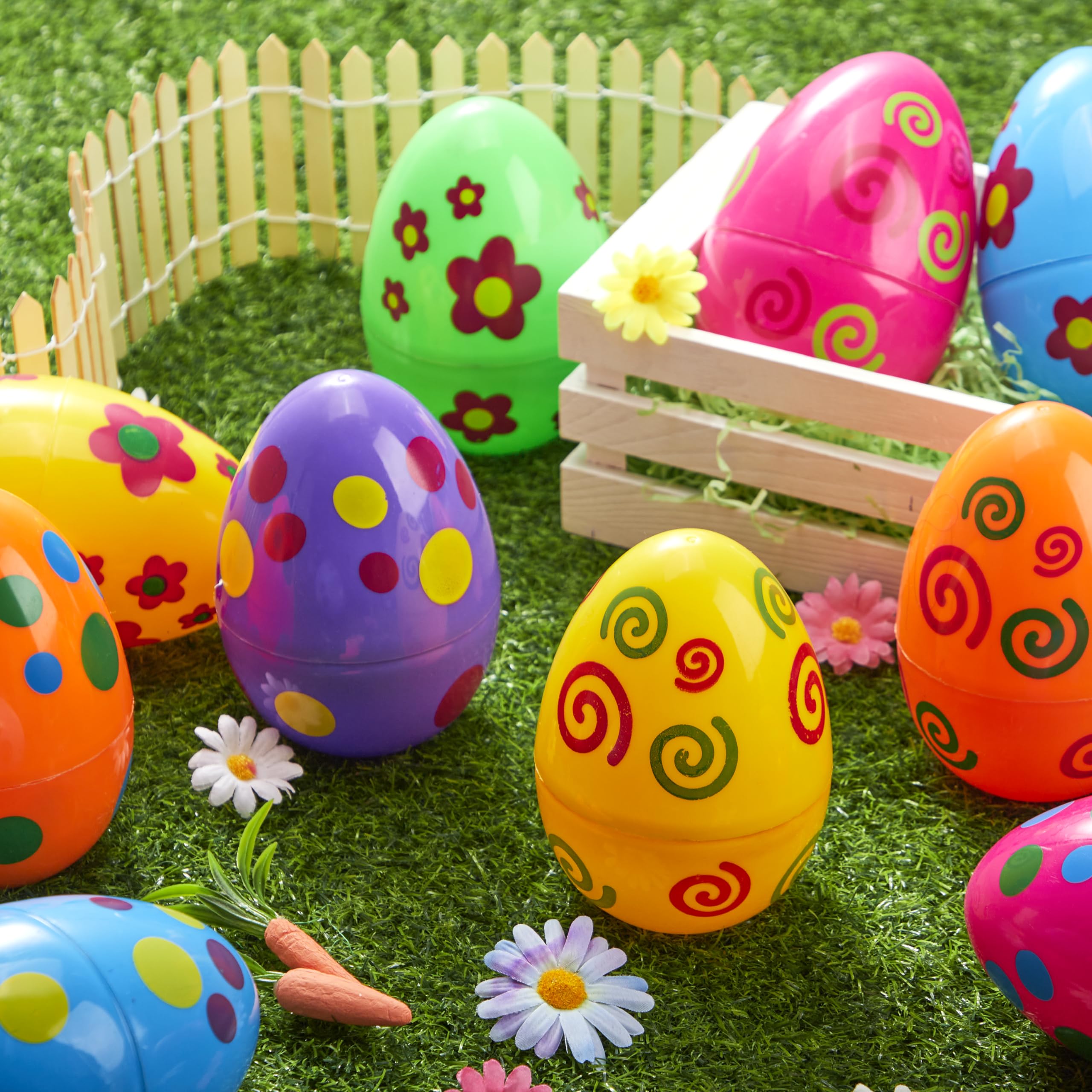 Foto 8 pulgar | Huevos De Pascua Con Estampado Joyin De Plástico Gigante De 6 Pulgadas, 12 Unidades - Venta Internacional.