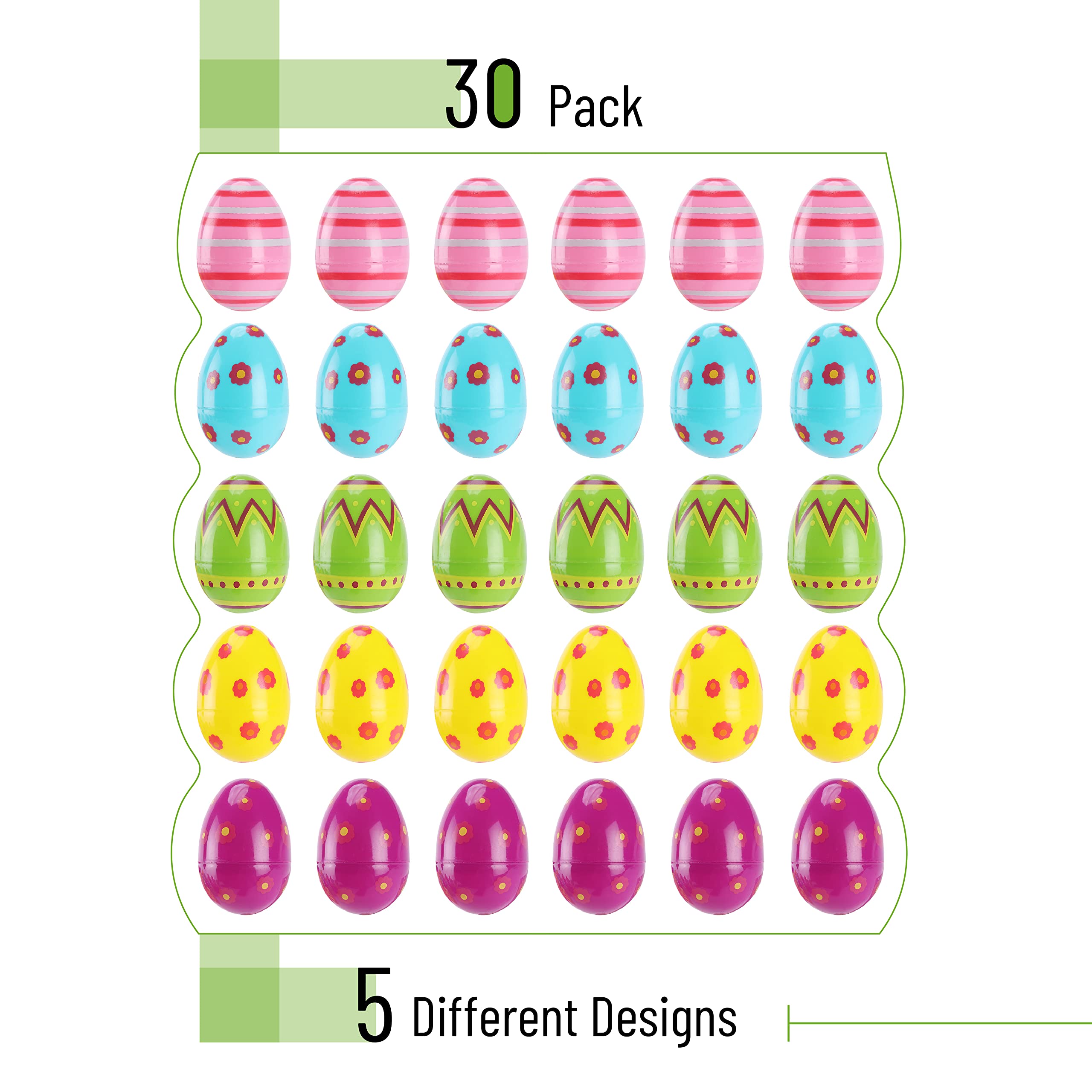 Foto 4 pulgar | Huevos De Pascua De Plástico Con Estampado Mr. Pen, Paquete De 30 Unidades, 7,6 Cm De Alto - Venta Internacional.