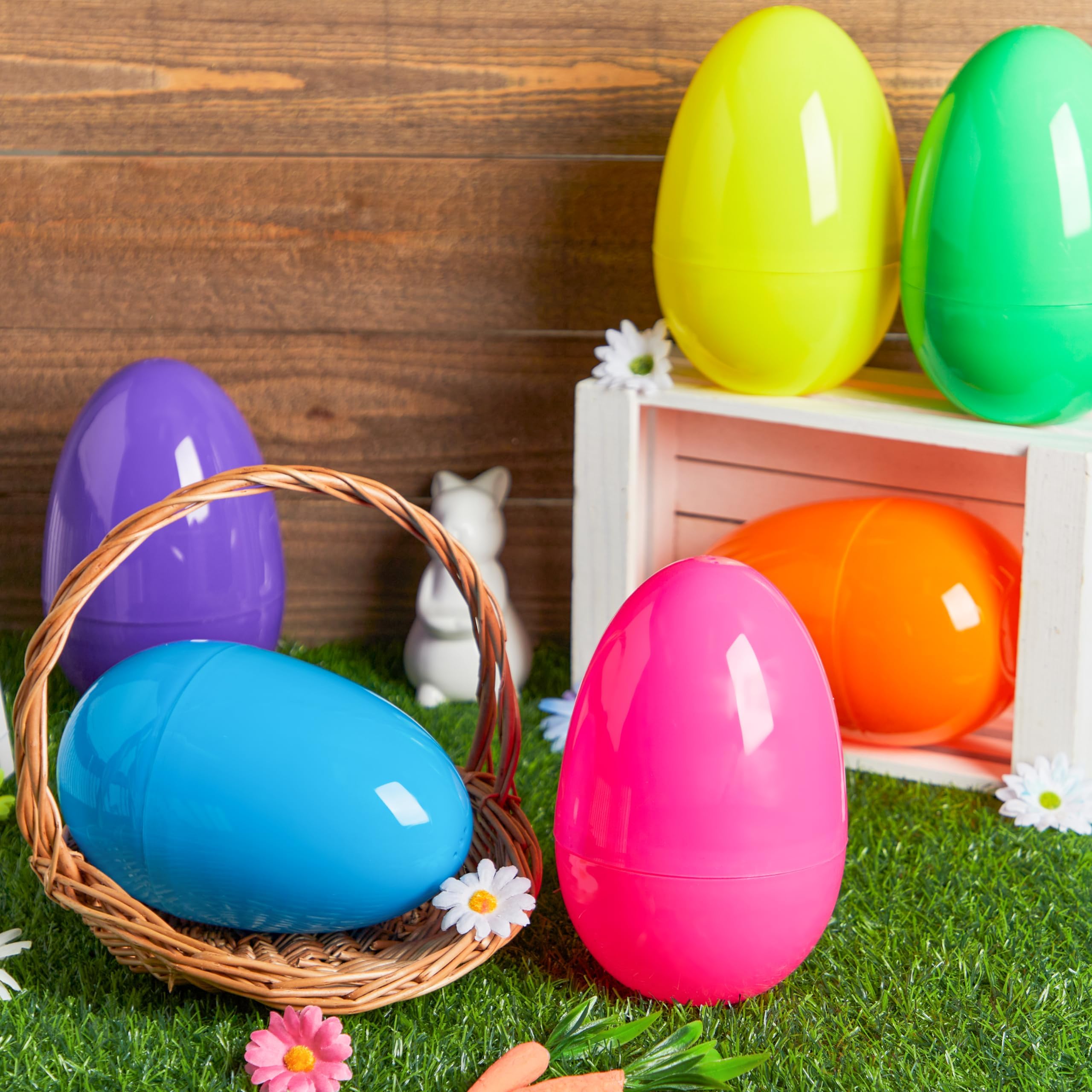 Foto 7 pulgar | Huevos De Pascua De Plástico Joyin, 24 Unidades, Coloridos, Gigantes, 15 Cm, Rellenables - Venta Internacional.