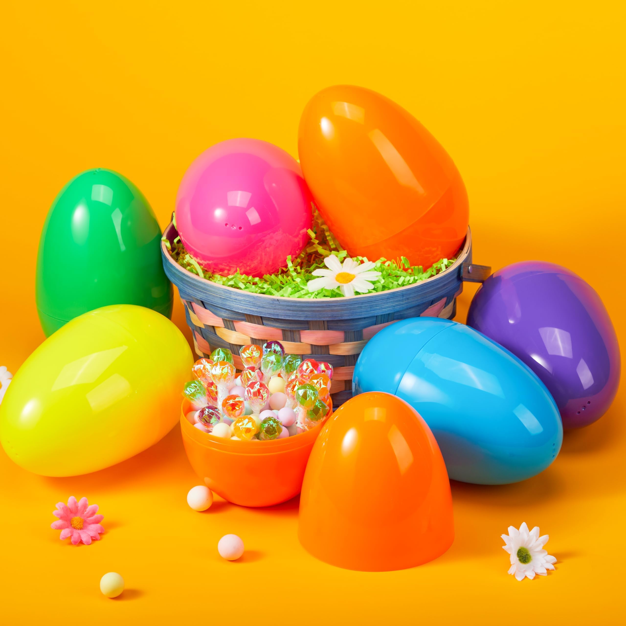 Foto 7 | Huevos De Pascua De Plástico Joyin, 24 Unidades, Coloridos, Gigantes, 15 Cm, Rellenables - Venta Internacional.