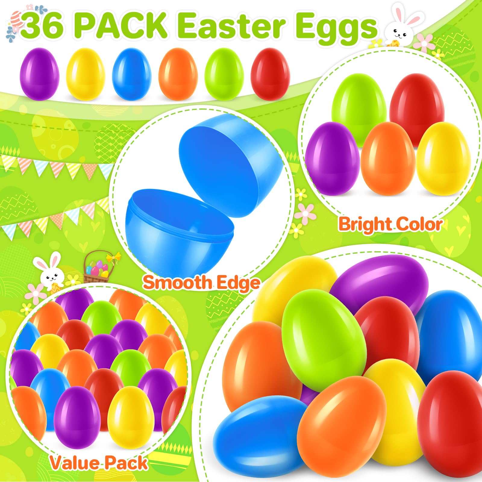 Foto 6 pulgar | Huevos De Pascua Con Minicoches Retráctiles, Paquete De 36 Para Niños - Venta Internacional.