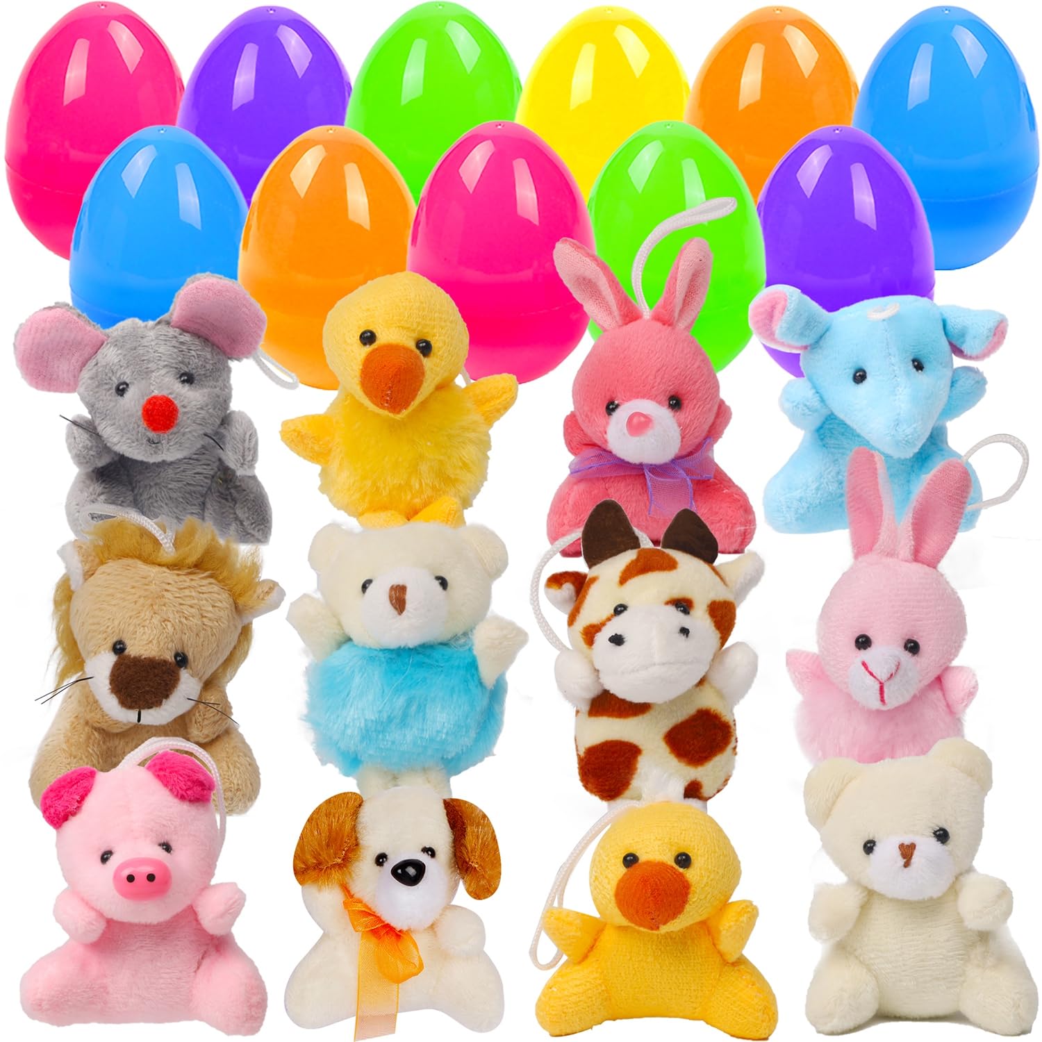 Set De Huevos De Pascua Rellenos De Minianimales De Peluche Juegoal - Venta Internacional.