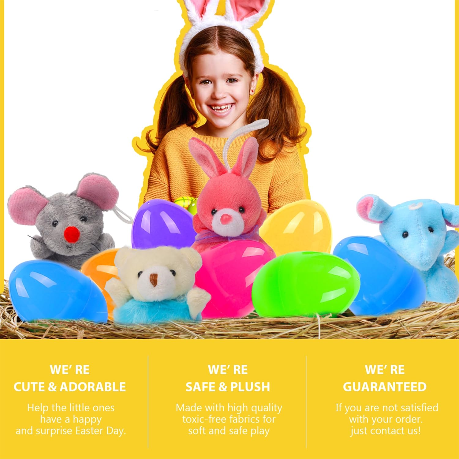 Foto 8 pulgar | Set De Huevos De Pascua Rellenos De Minianimales De Peluche Juegoal - Venta Internacional.