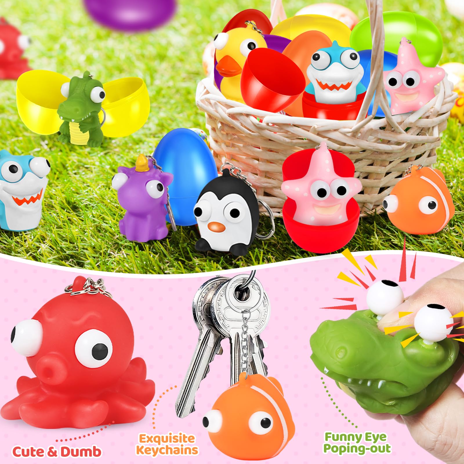 Foto 4 | Huevos De Pascua Rellenos De Letapapa Con Juguetes De Animales Blandos, 24 Unidades - Venta Internacional.