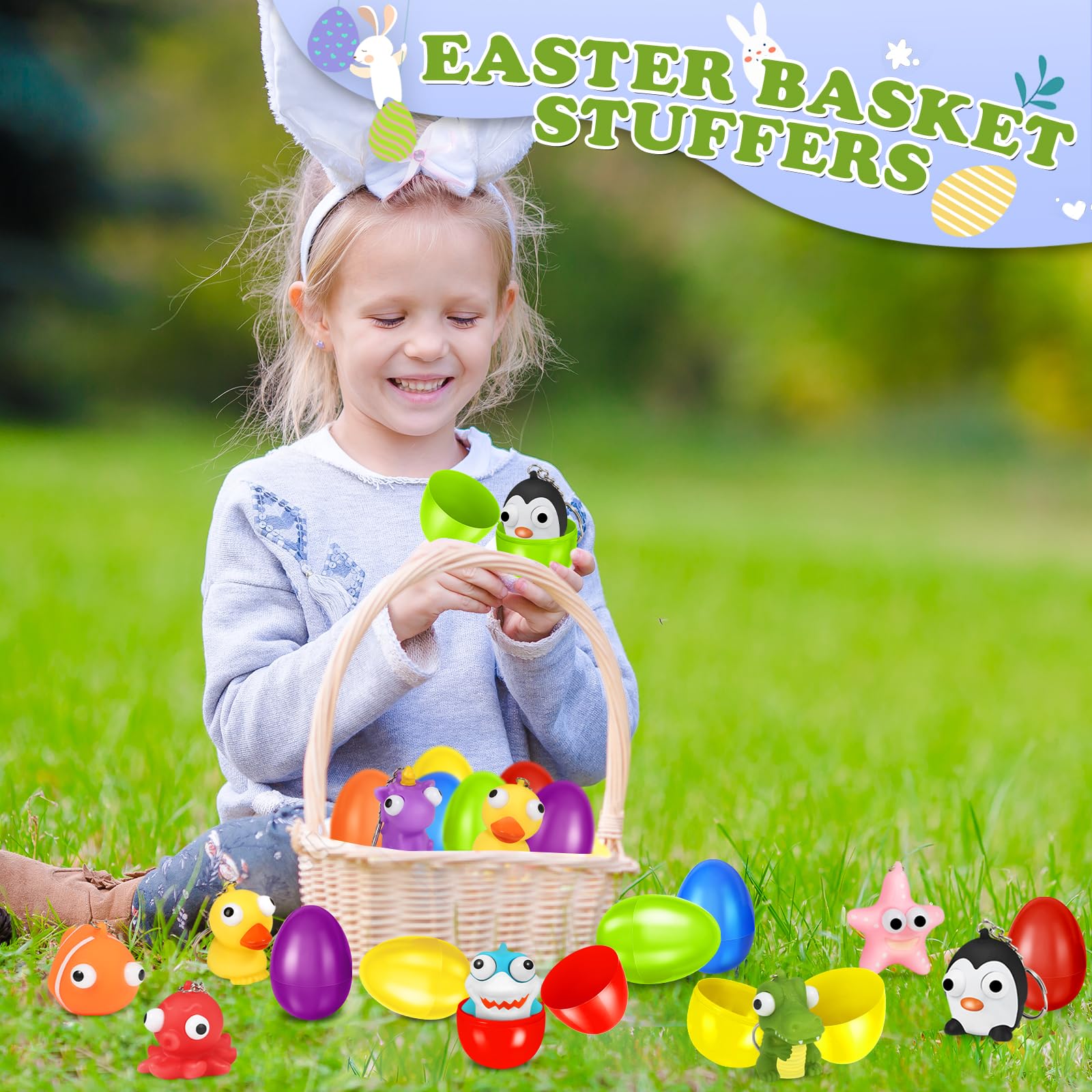 Foto 6 pulgar | Huevos De Pascua Rellenos De Letapapa Con Juguetes De Animales Blandos, 24 Unidades - Venta Internacional.