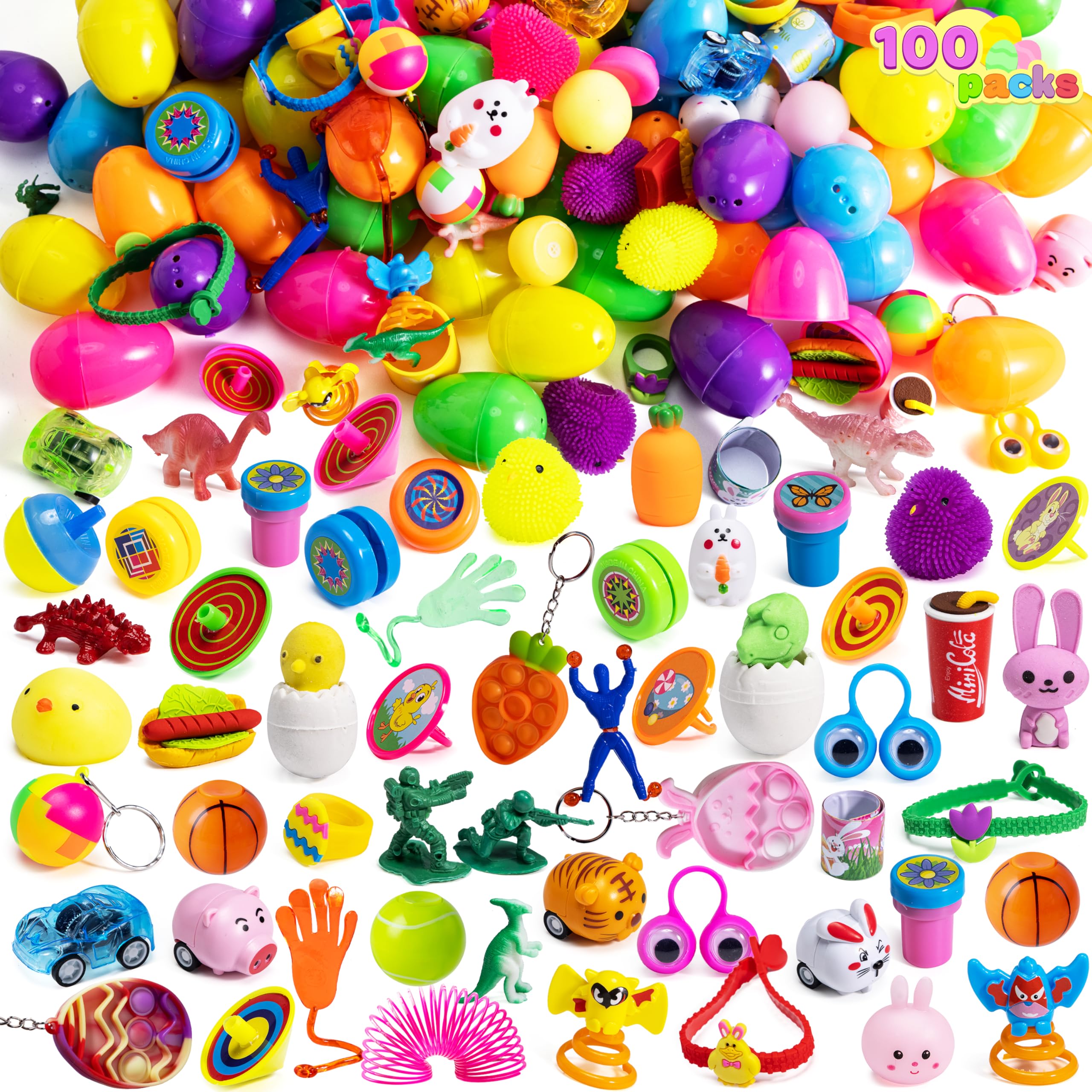 Foto 2 pulgar | Huevos De Pascua Precargados Joyin, 100 Unidades, Con Varios Juguetes Y Pegatinas - Venta Internacional.