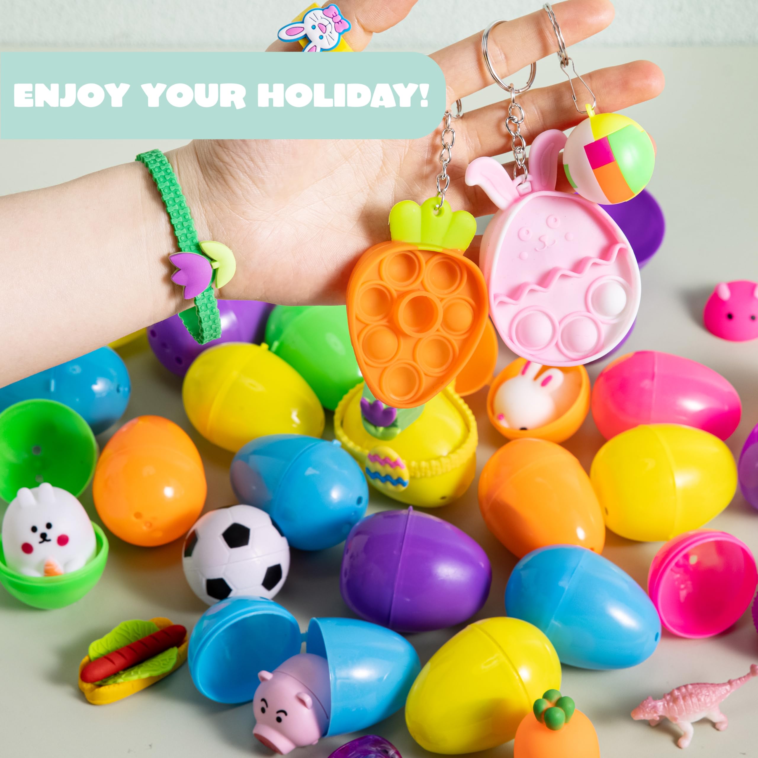 Foto 7 | Huevos De Pascua Precargados Joyin, 100 Unidades, Con Varios Juguetes Y Pegatinas - Venta Internacional.