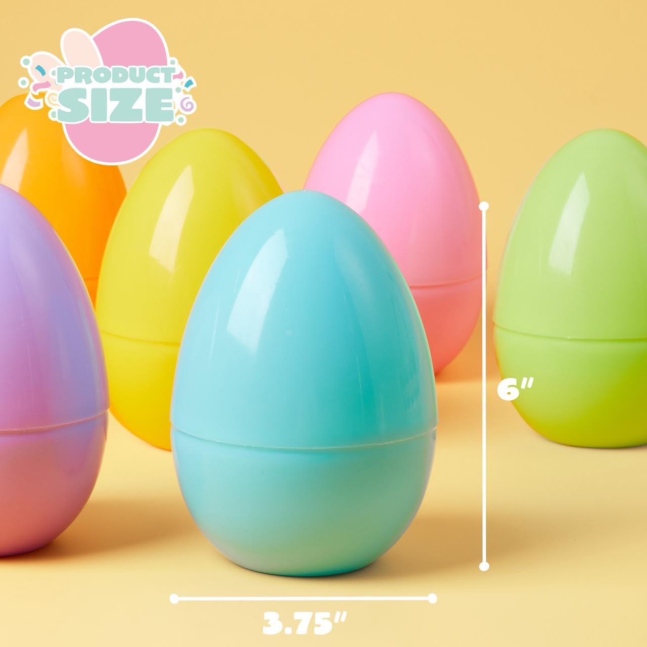 Foto 5 pulgar | Huevos De Pascua Joyin, 12 Unidades, Grandes, Pastel, 15 Cm, Rellenables De Plástico - Venta Internacional.