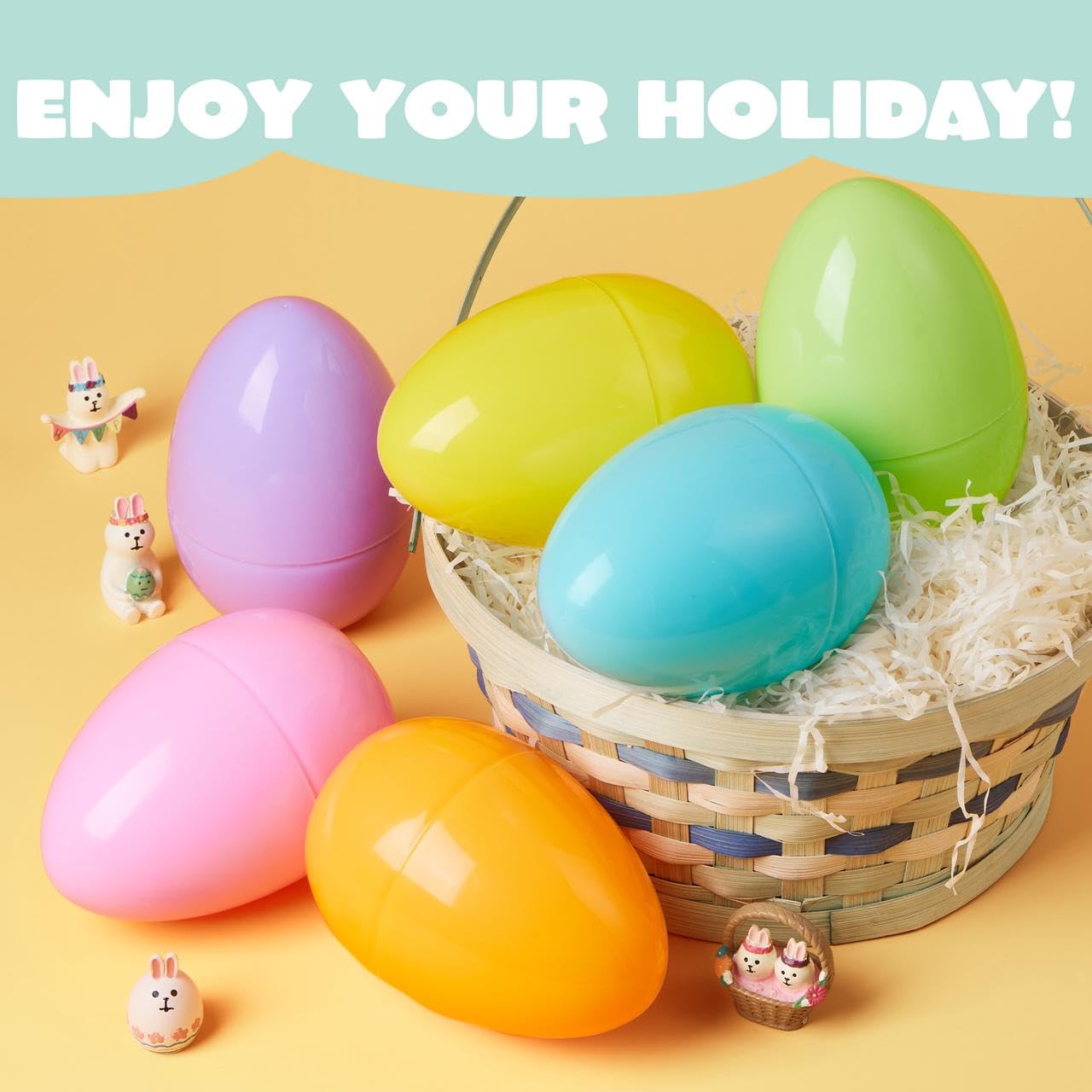 Foto 6 | Huevos De Pascua Joyin, 12 Unidades, Grandes, Pastel, 15 Cm, Rellenables De Plástico - Venta Internacional.