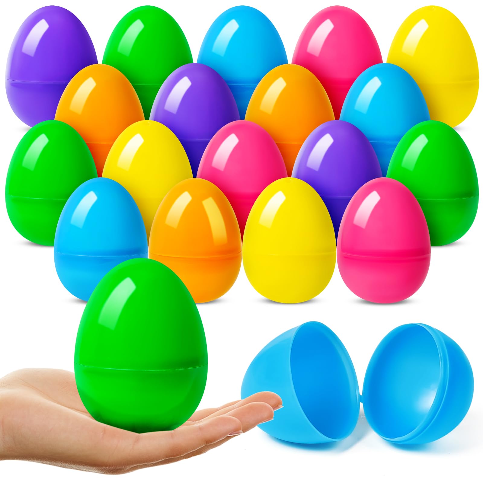 Foto 2 pulgar | Huevos De Pascua De Plástico V-opitos De 8 Cm, 36 Unidades, Rellenables A Granel Con Bisagra - Venta Internacional.