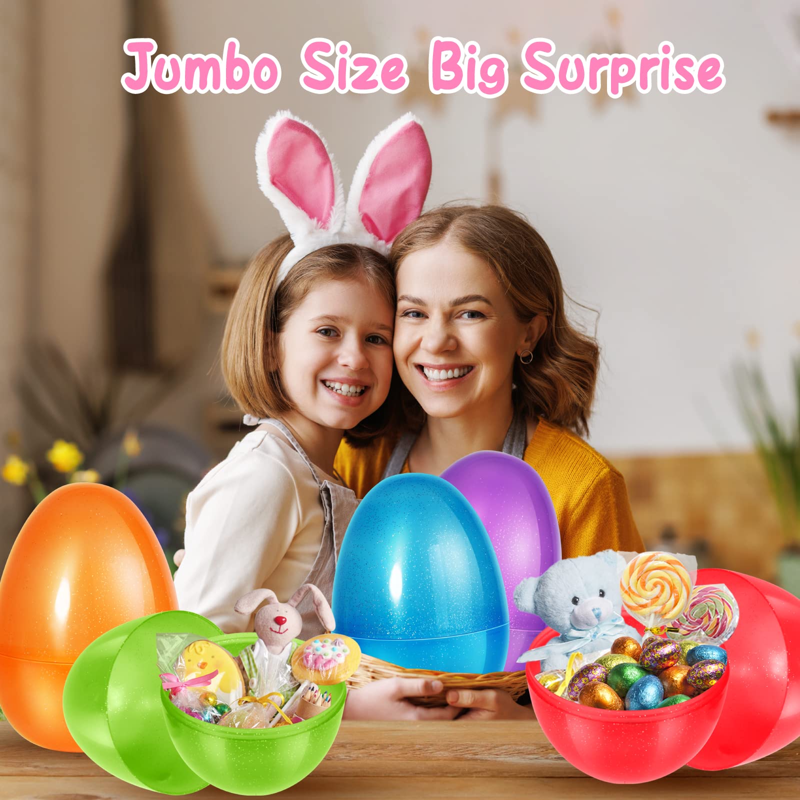 Foto 6 pulgar | Huevos De Pascua Shemira, 8 Unidades, 25 Cm, Gigantes, De Plástico, Rellenables - Venta Internacional.