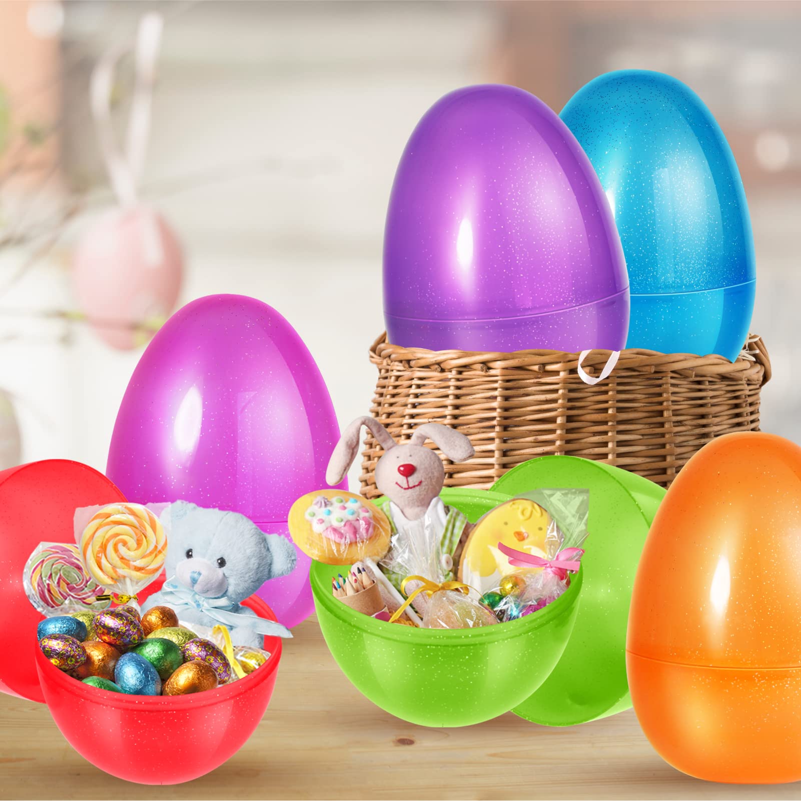 Foto 7 pulgar | Huevos De Pascua Shemira, 8 Unidades, 25 Cm, Gigantes, De Plástico, Rellenables - Venta Internacional.