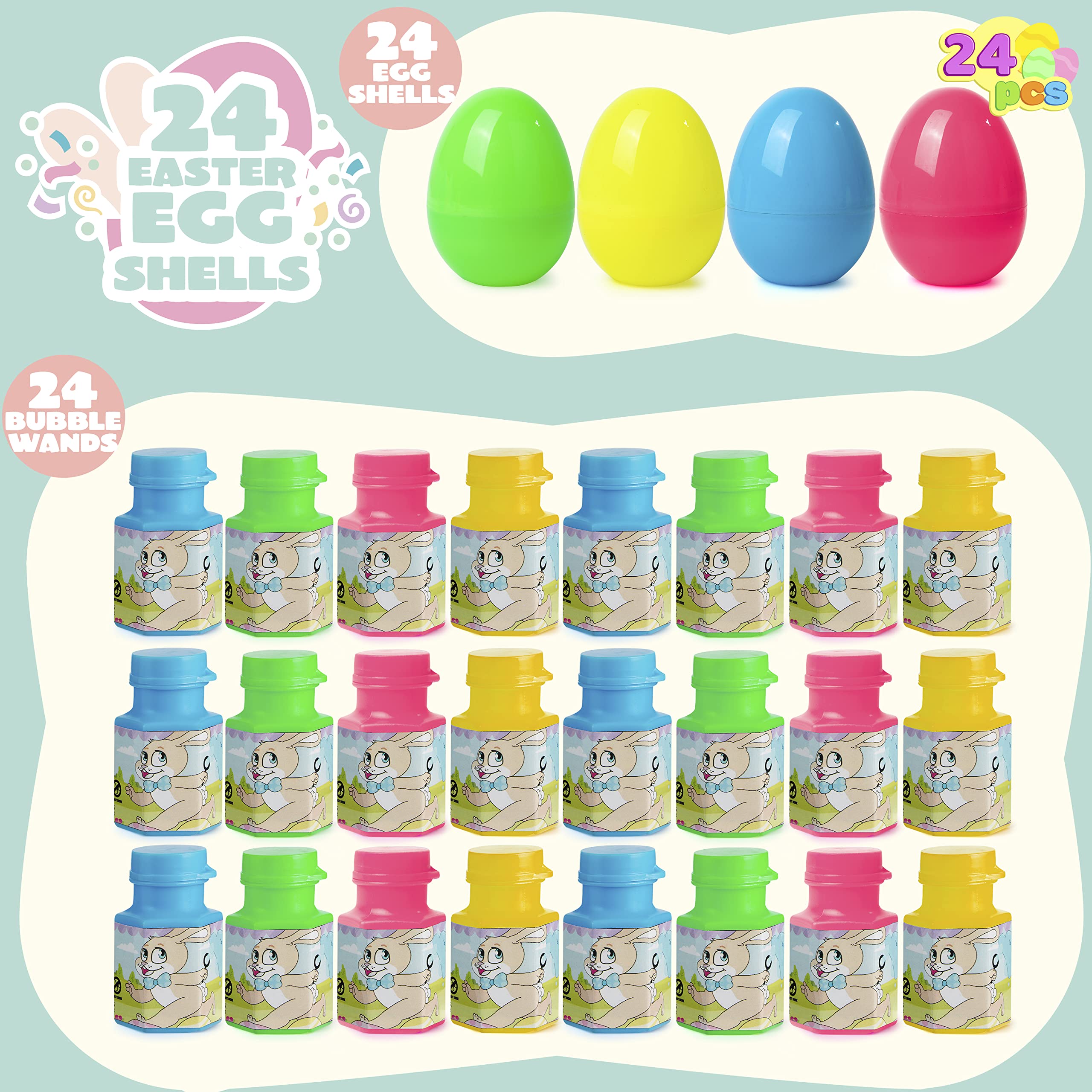 Foto 3 pulgar | Varitas De Burbujas Precargadas Con Forma De Huevos De Pascua, 24 Unidades, Para Niños Joyin - Venta Internacional.